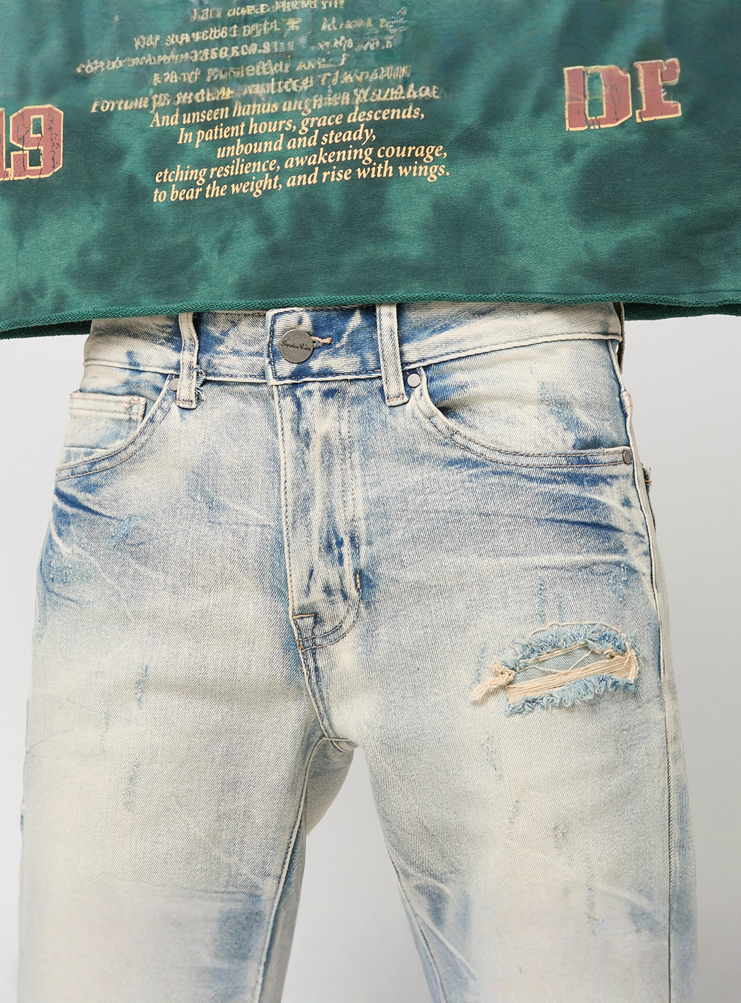 Smoke Rise, Wave Effect Jeans, blue, Image 3 of 5