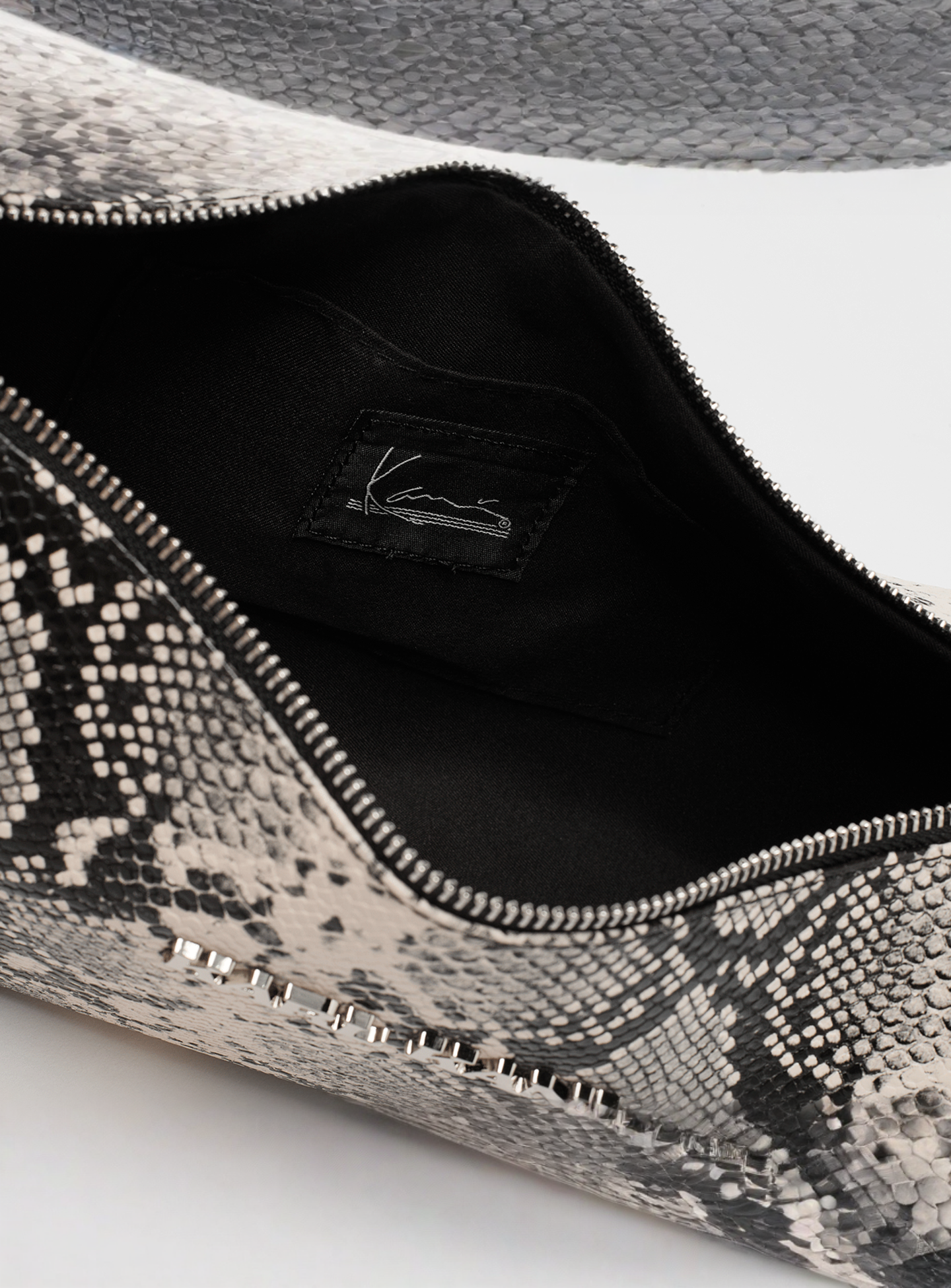 Karl Kani, Retro Snakeskin Shoulder Bag, beige, Image 5 of 6