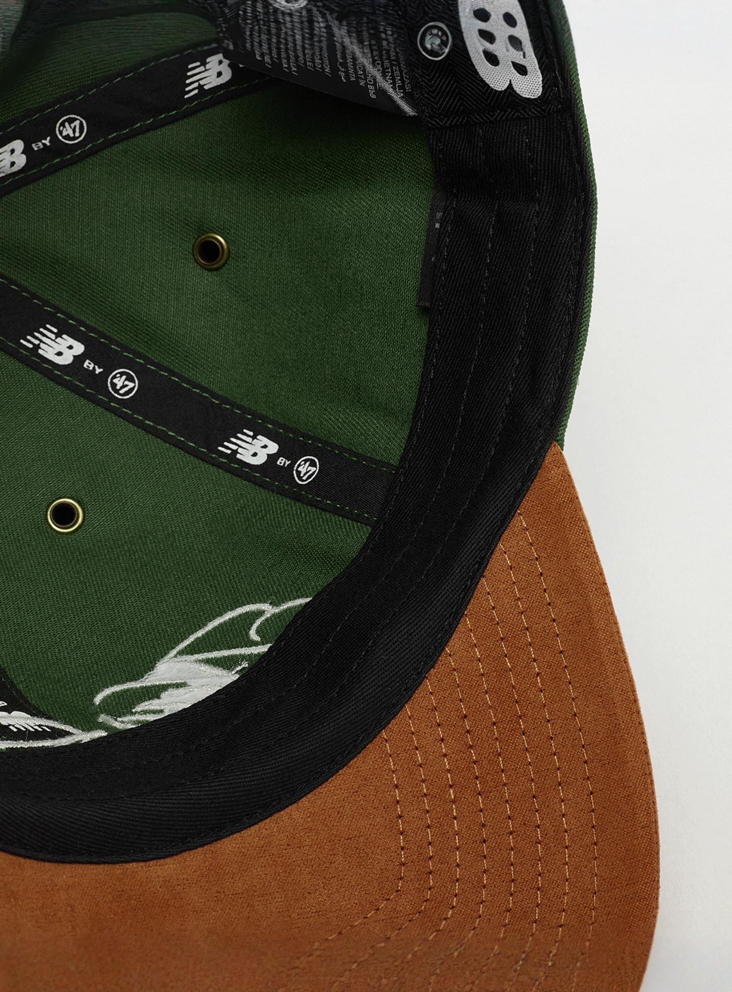 New Balance, '47 Clean Up New Balance Script Suede, green, Image 3 of 4
