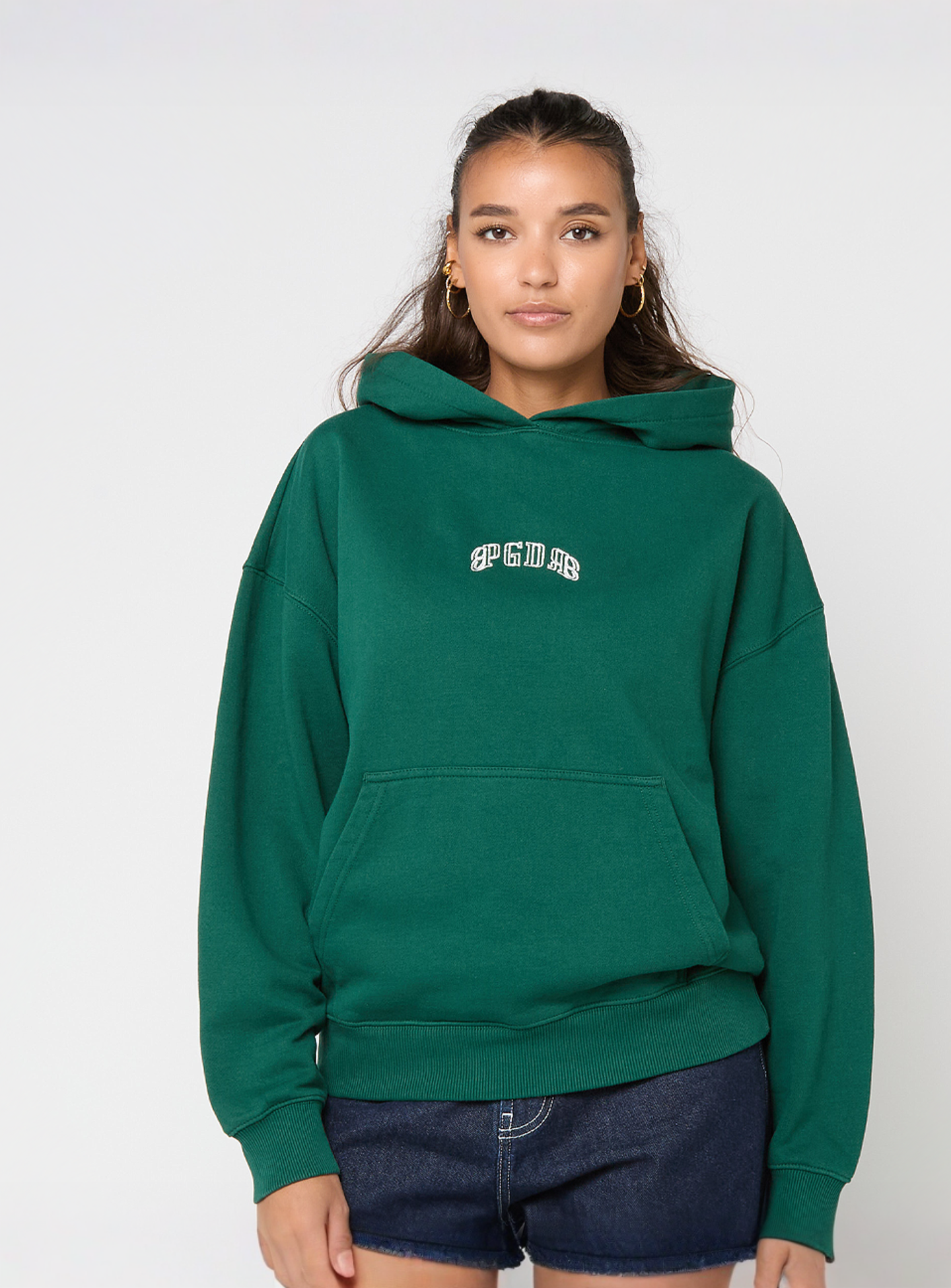 Pegador, RESA OVERSIZED HOODIE WASHED DARK GREEN, green, Image 2 of 5