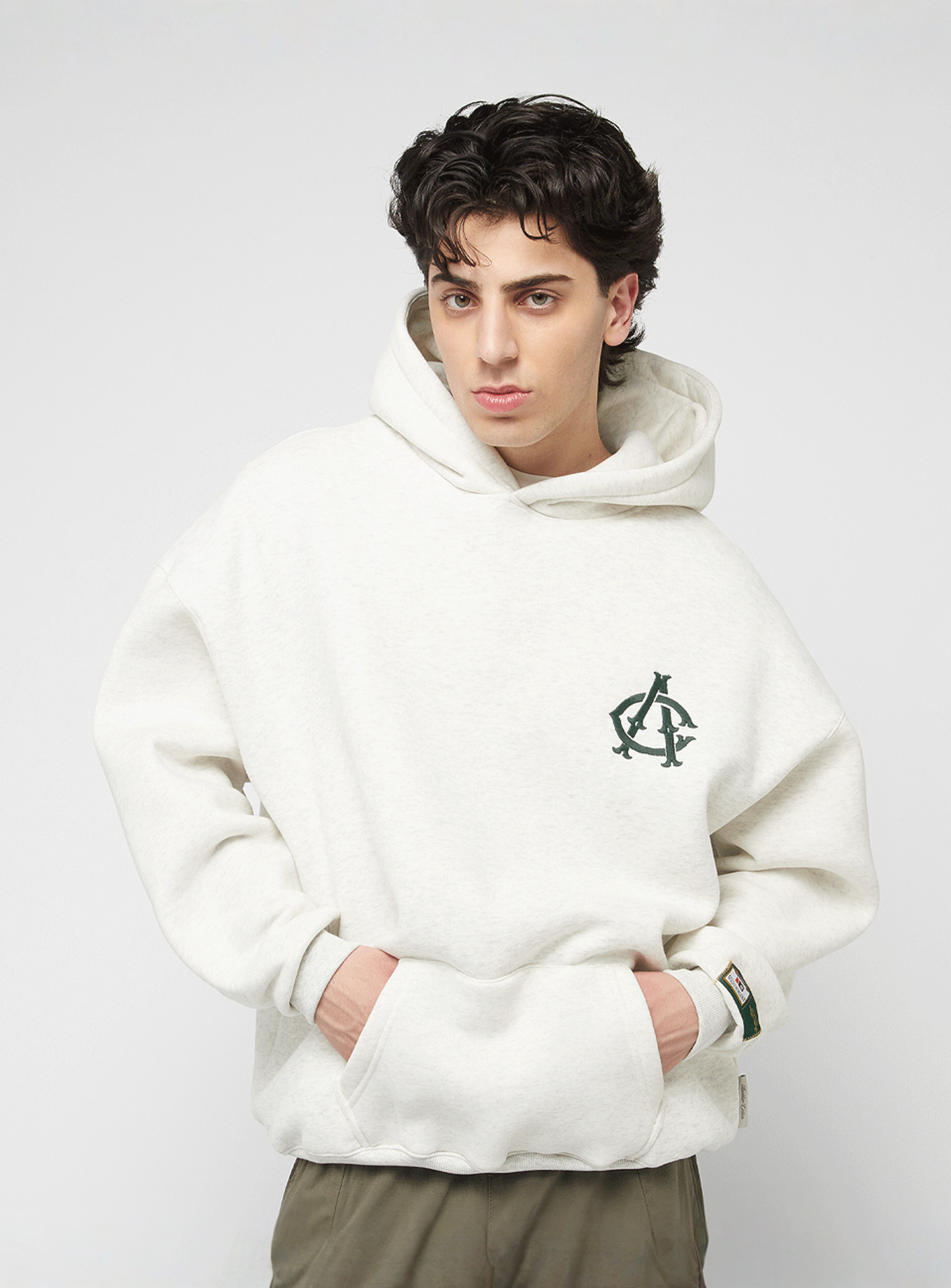 Another Cotton Lab, Courtside Hoodie, beige, Image 2 of 6