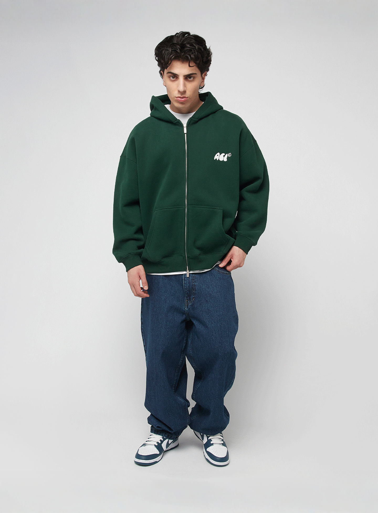 Another Cotton Lab, Caffeine Dept. Zip Hoodie, green, Image 5 of 5