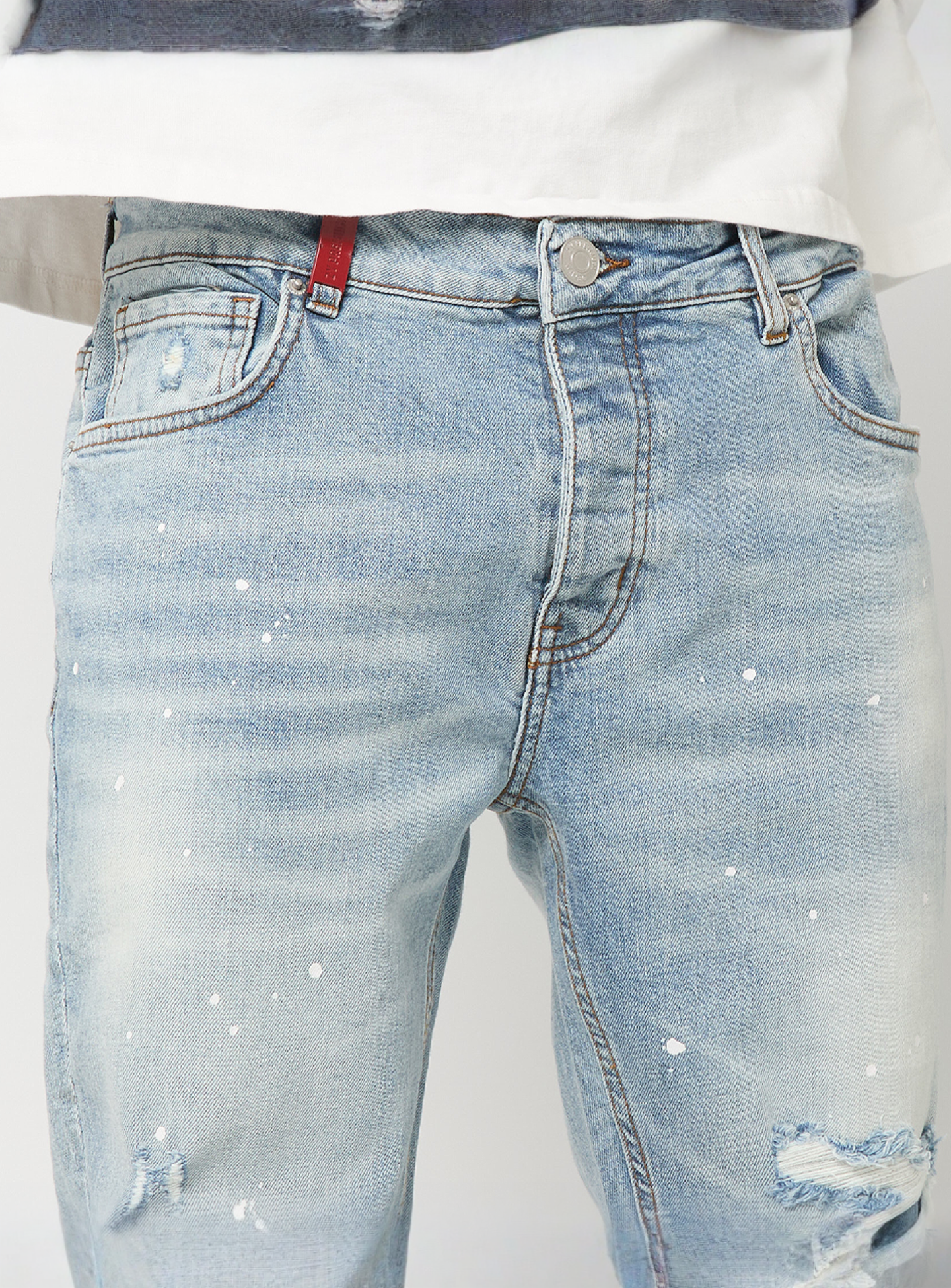 2Y STUDIOS, VICTOR RIPPED SLIM FIT JEANS Black, blue, Image 3 of 5
