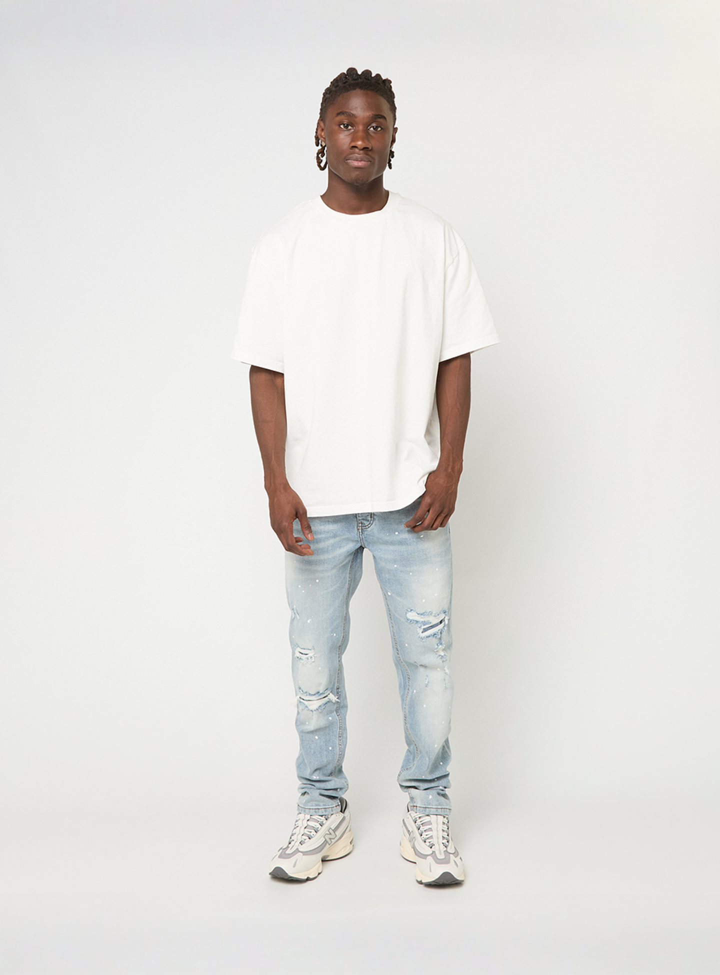 2Y STUDIOS, VICTOR RIPPED SLIM FIT JEANS Black, blue, Image 5 of 5