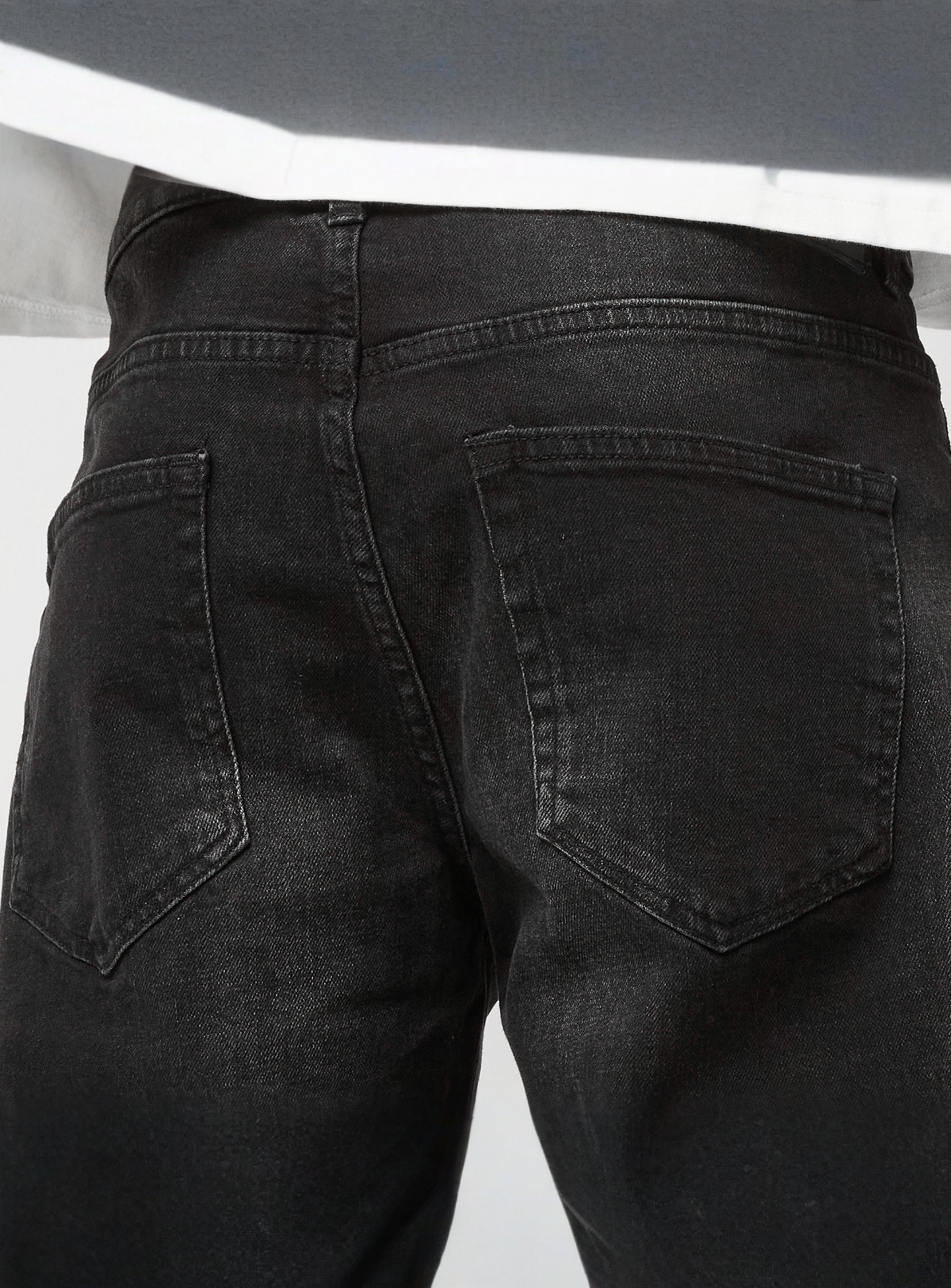 2Y STUDIOS, VICTOR RIPPED SLIM FIT JEANS Washed Grey, black, Image 4 of 5