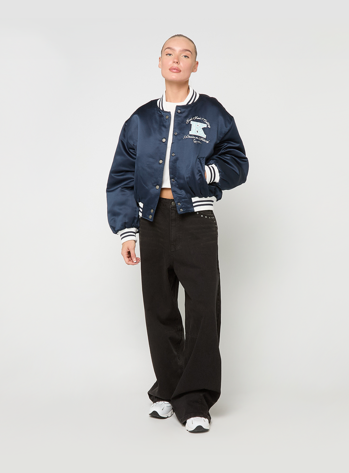 Karl Kani, Signature Bowling Jacket, blue, Image 4 of 4