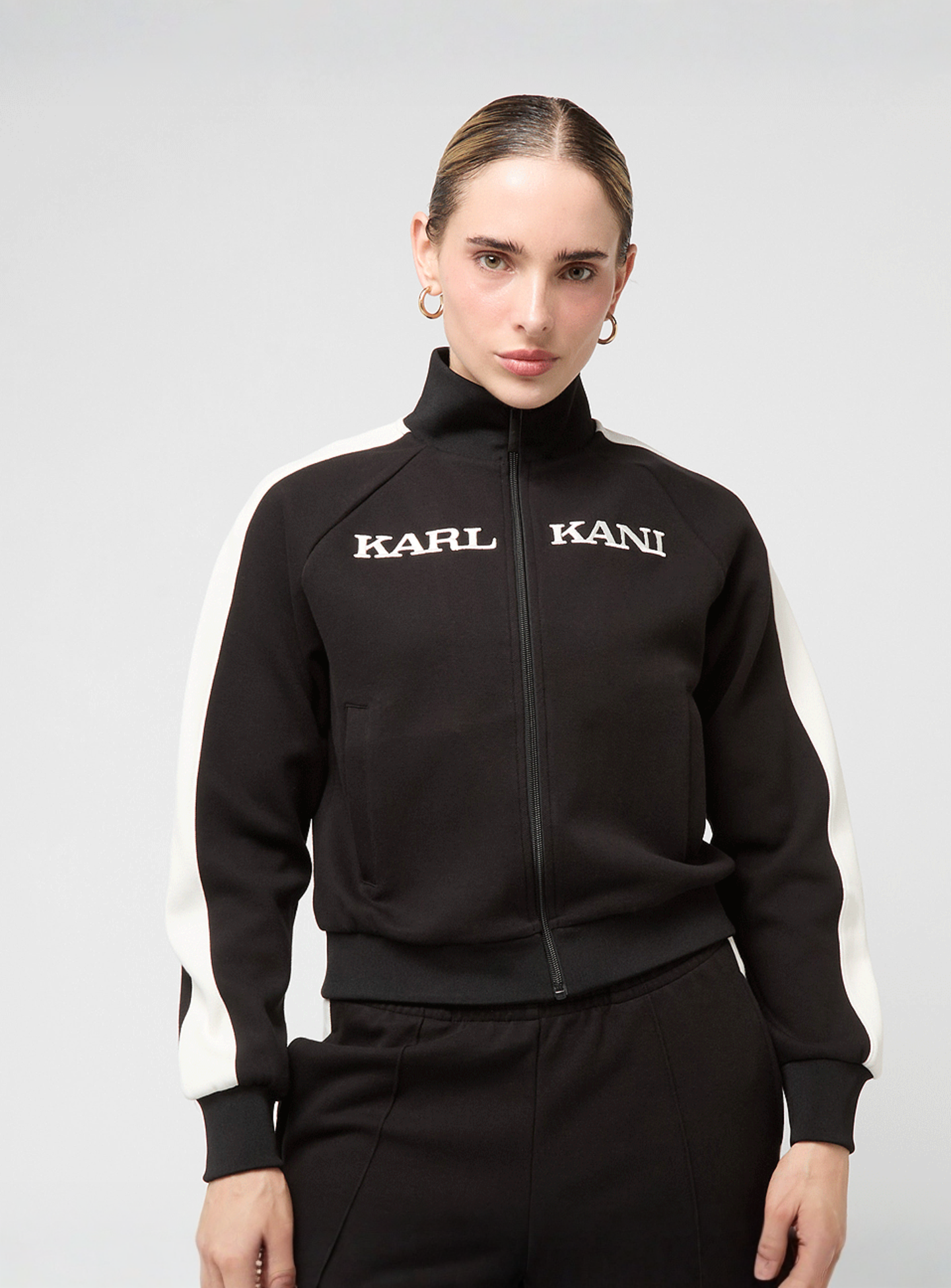 Karl Kani, Retro Sidestripe Trackjacket, black, Image 1 of 6