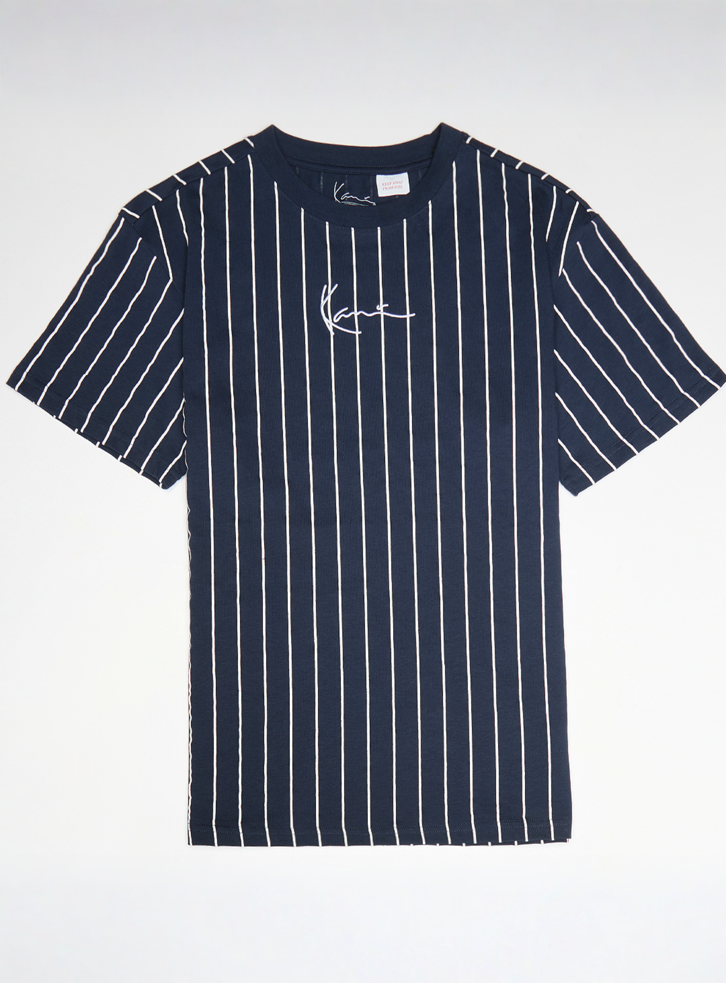 Karl Kani, Small Signature Essential Pinstripe Tee Junior, blue, Image 1 of 3