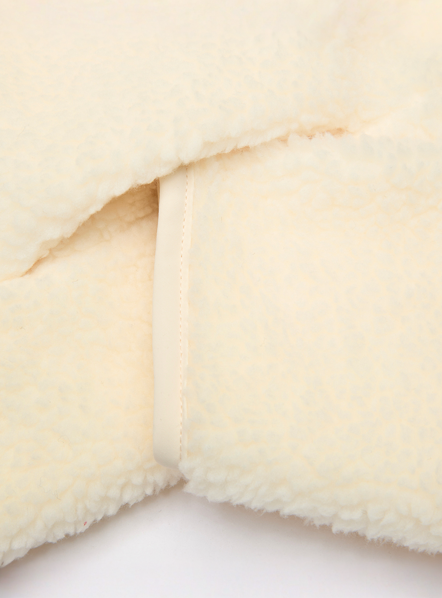 Karl Kani, Signature Rubber Patch Teddy Zip Hoodie, beige, Image 4 of 4
