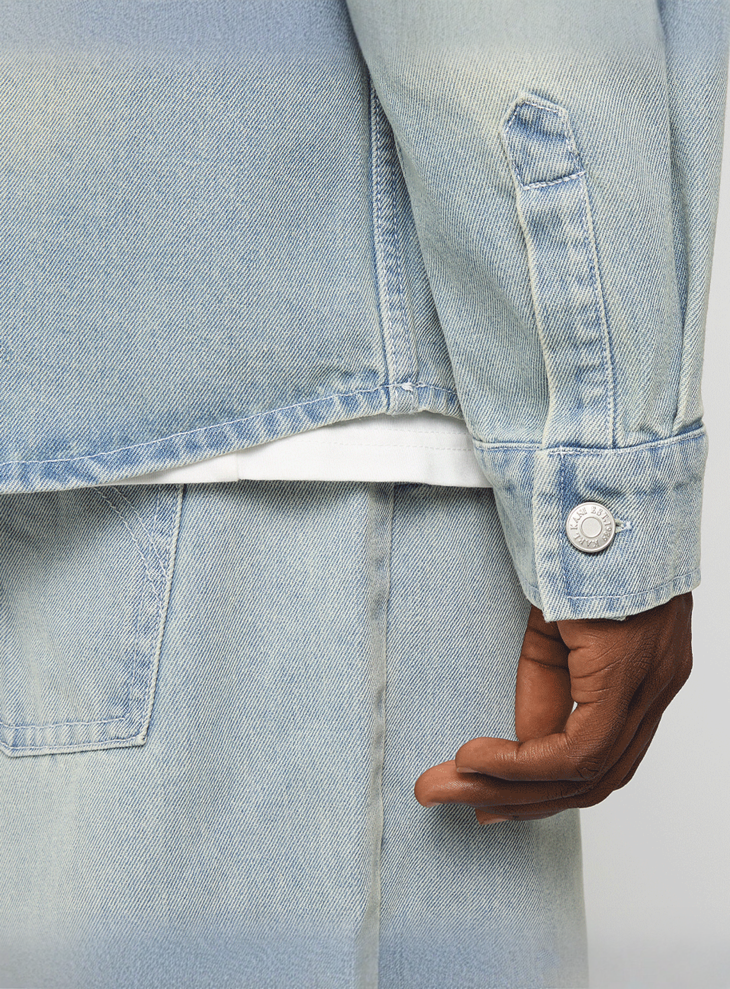 Karl Kani, OG K Western Denim Overshirt, blue, Image 4 of 5