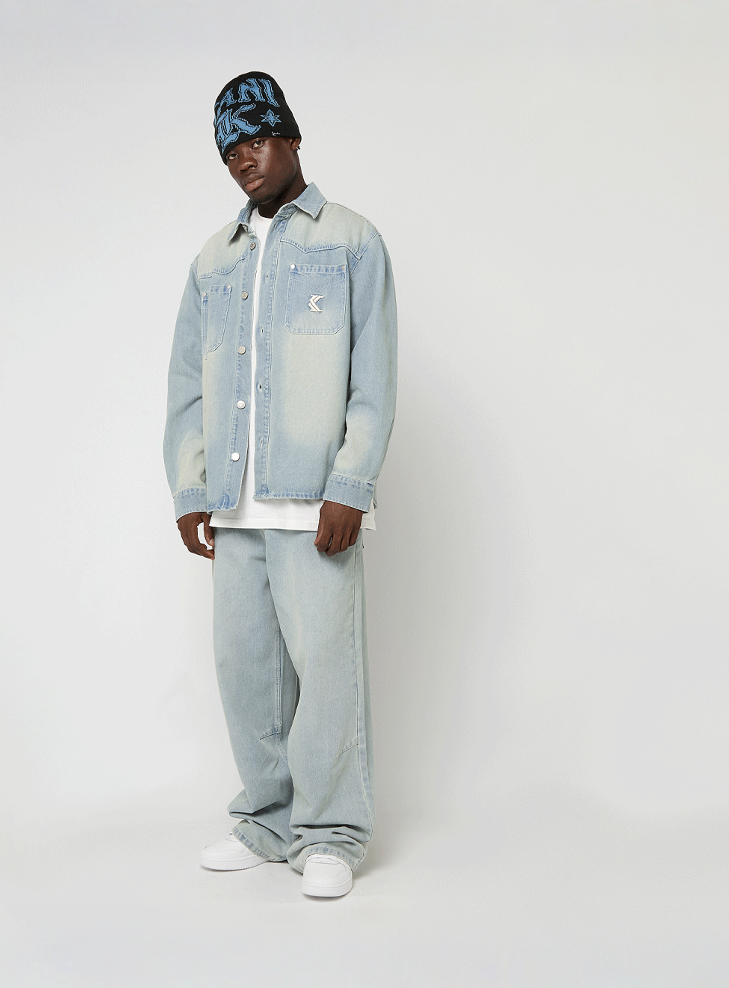 Karl Kani, OG K Western Denim Overshirt, blue, Image 5 of 5