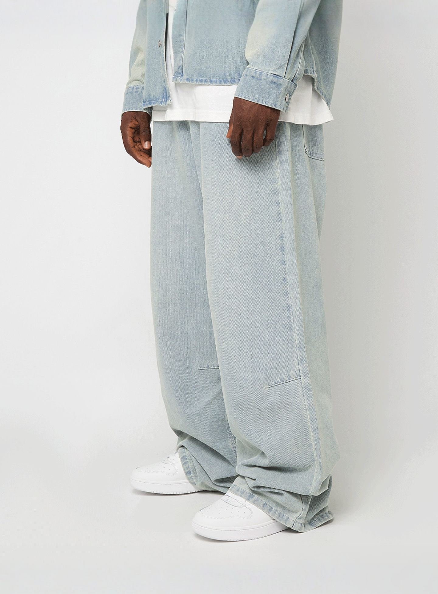 Karl Kani, OG K Washed Western Relaxed Baggy Jeans, blue, Image 1 of 5