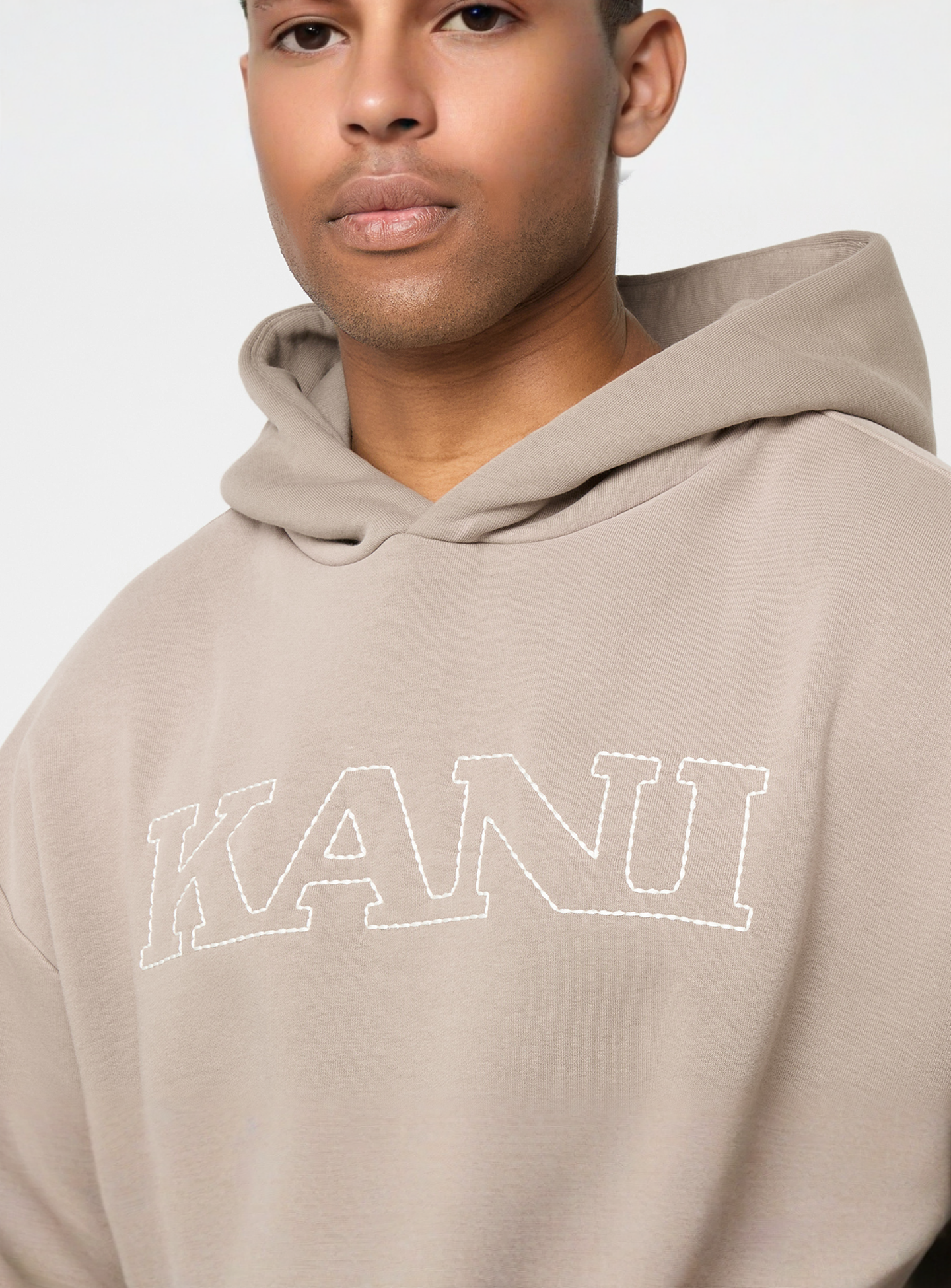 Karl Kani, Retro Washed Oversized Hoodie, beige, Image 3 of 4