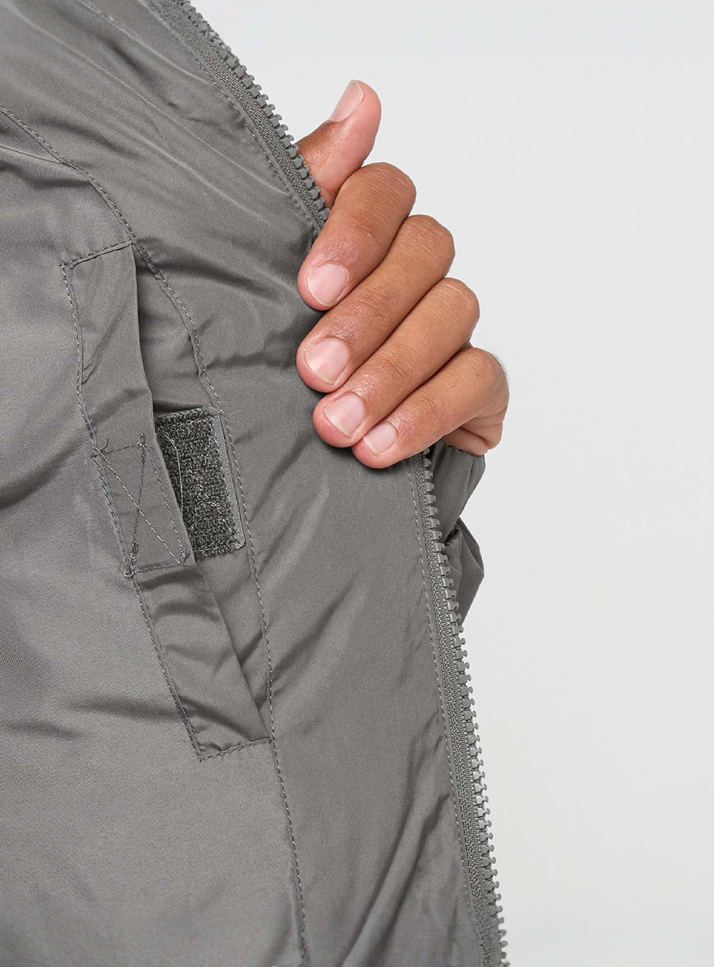 Karl Kani, Small Signature Embossed Logo Puffer Jacket, grey, Image 3 of 6