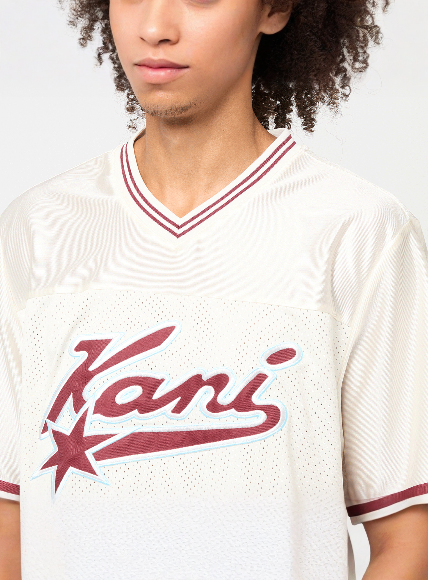Karl Kani, Varsity Star Football Jersey, beige, Image 3 of 5