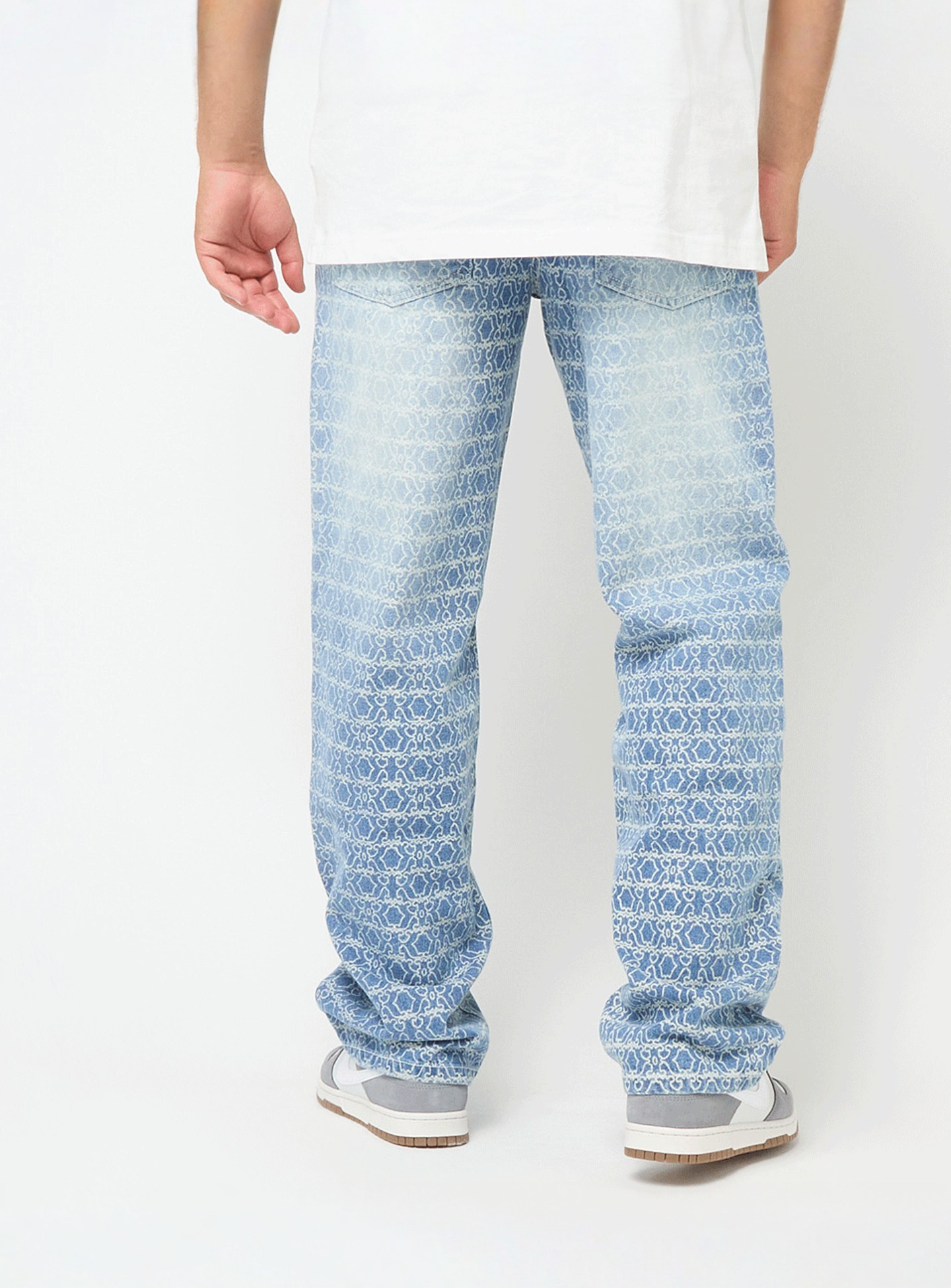 Karl Kani, OG All-Over-Print Carpenter Straight Leg Jeans, blue, Image 2 of 5