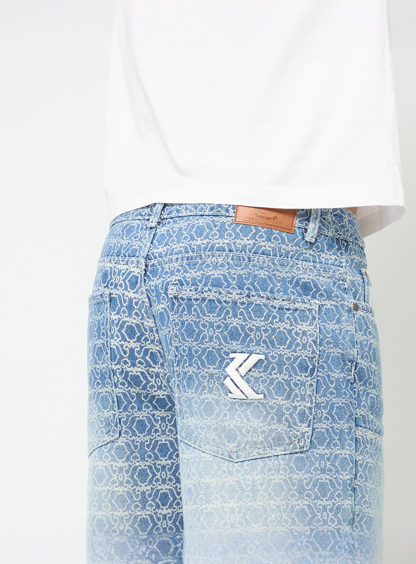 Karl Kani, OG All-Over-Print Carpenter Straight Leg Jeans, blue, Image 4 of 5