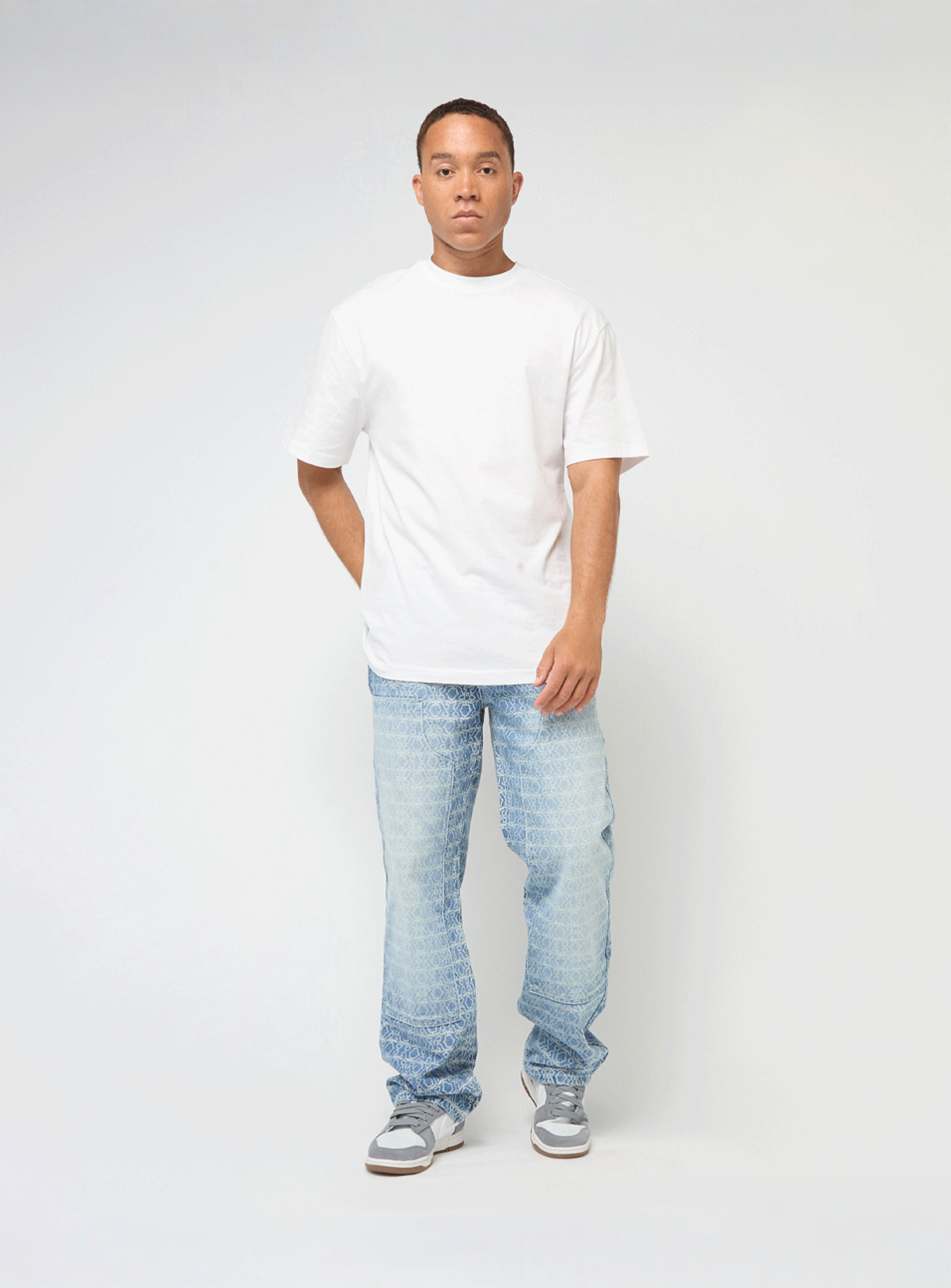 Karl Kani, OG All-Over-Print Carpenter Straight Leg Jeans, blue, Image 5 of 5