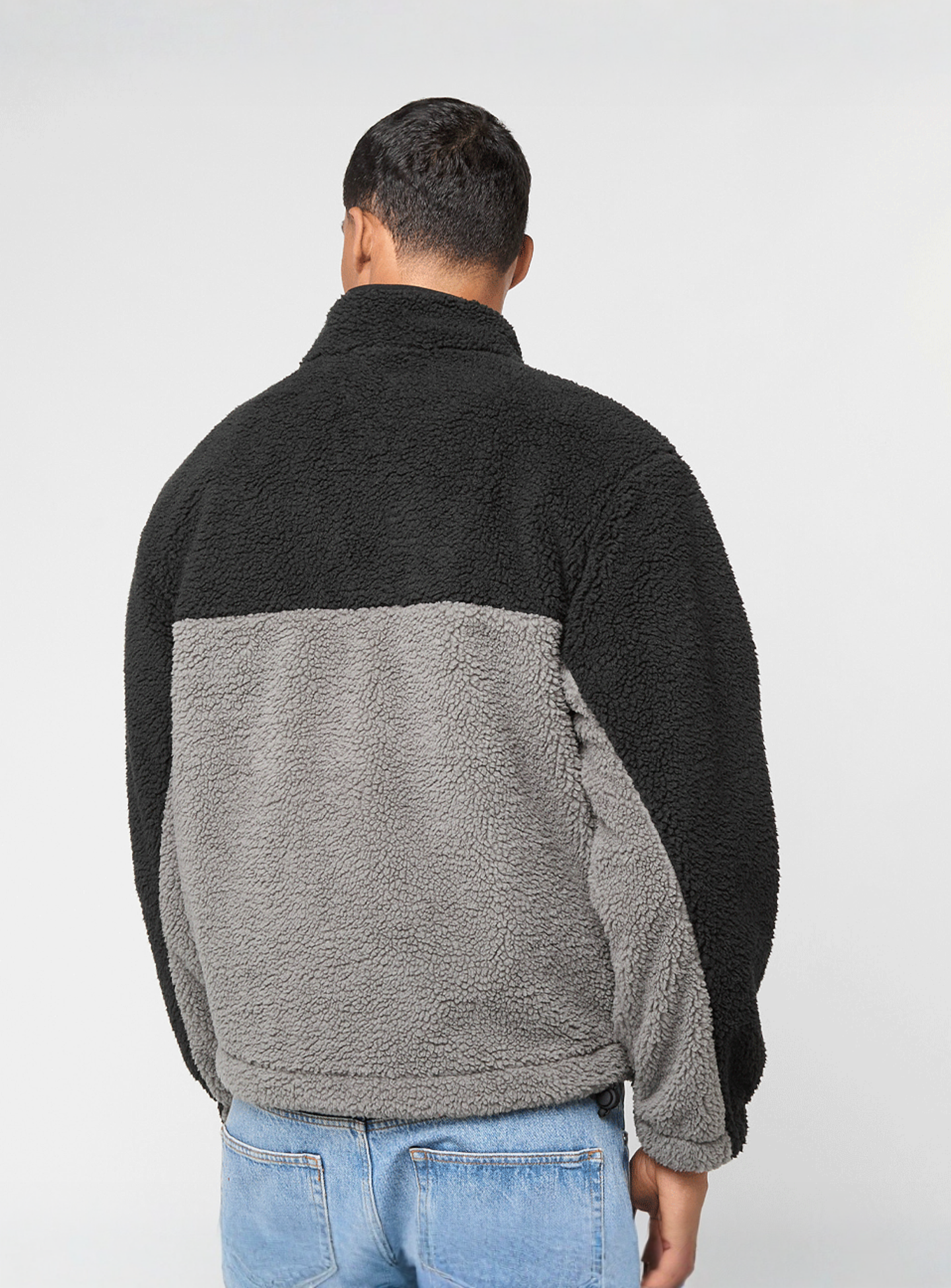 Karl Kani, Signature Rubber Patch Teddy Zip Jacket, black, Image 2 of 4