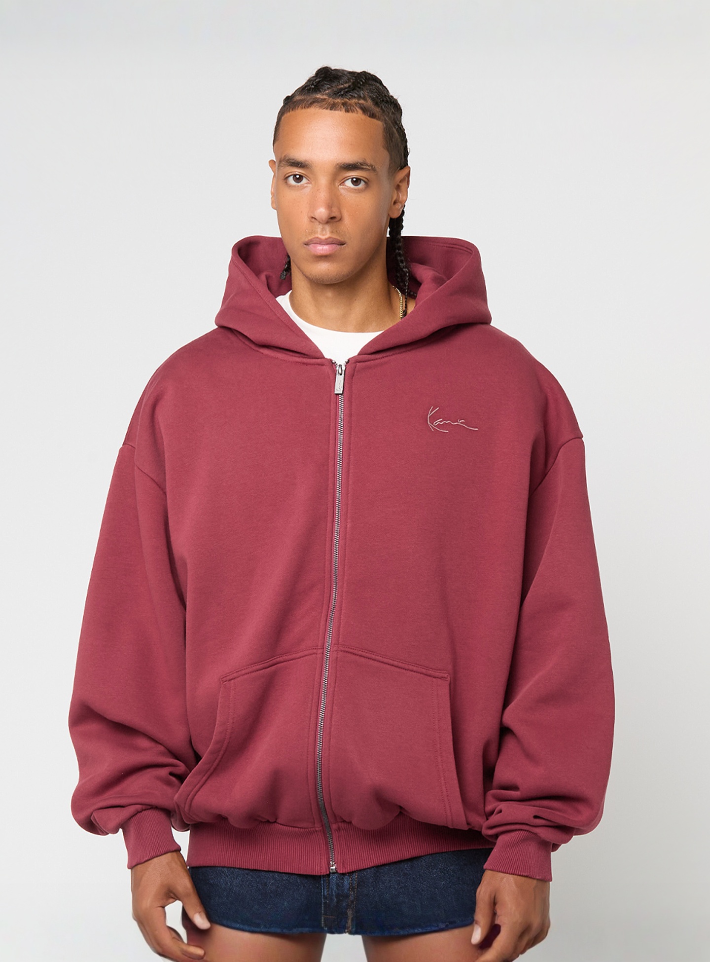 Karl Kani, Kani Western Os Zip Hoodie, red, Image 2 of 5