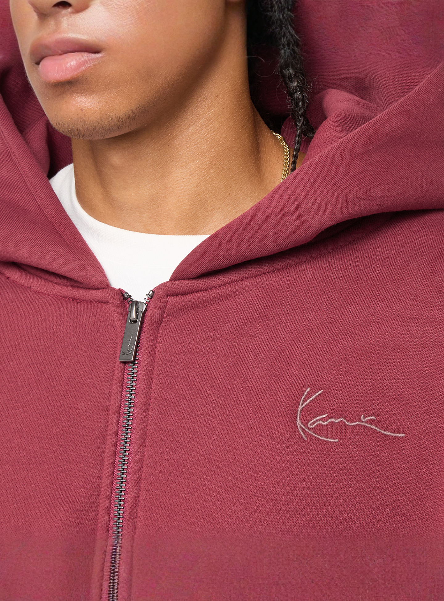 Karl Kani, Kani Western Os Zip Hoodie, red, Image 4 of 5