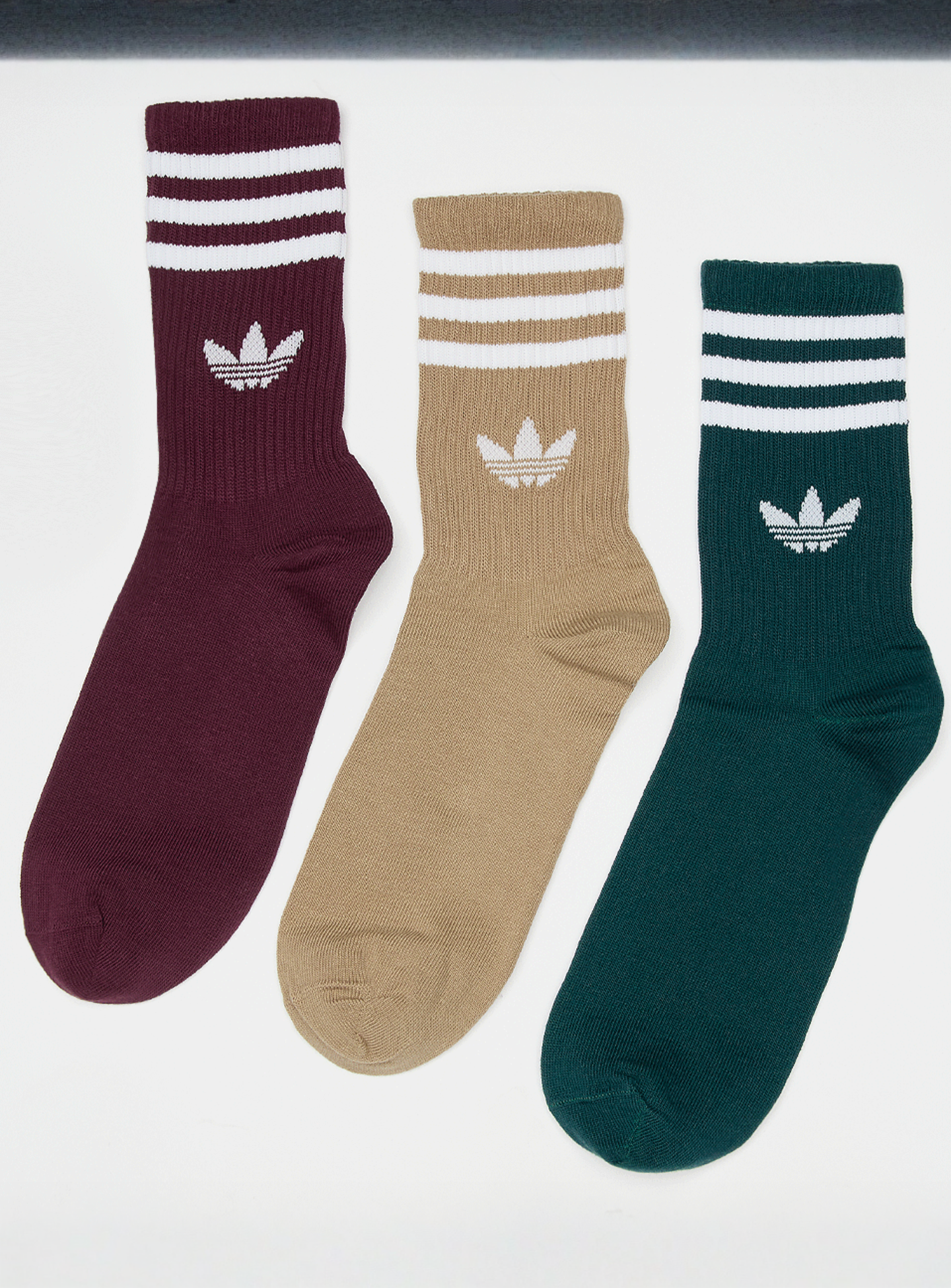 adidas Originals, 3 PACK - Crew Socks, multi-colour, Image 1 of 2
