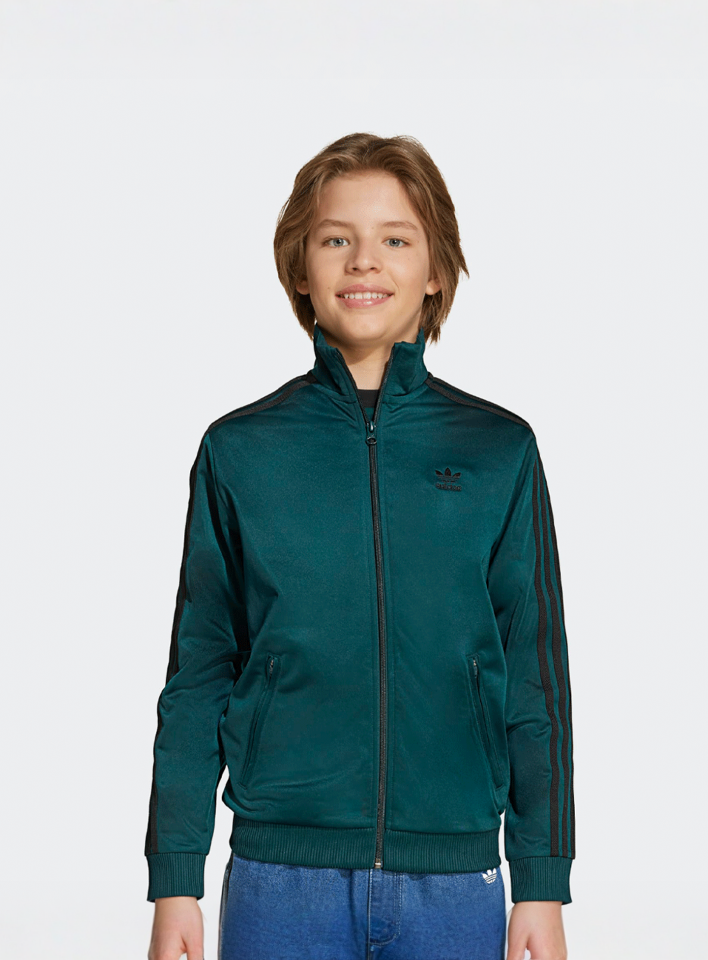 adidas Originals, Firebird Top, green, Image 1 of 4