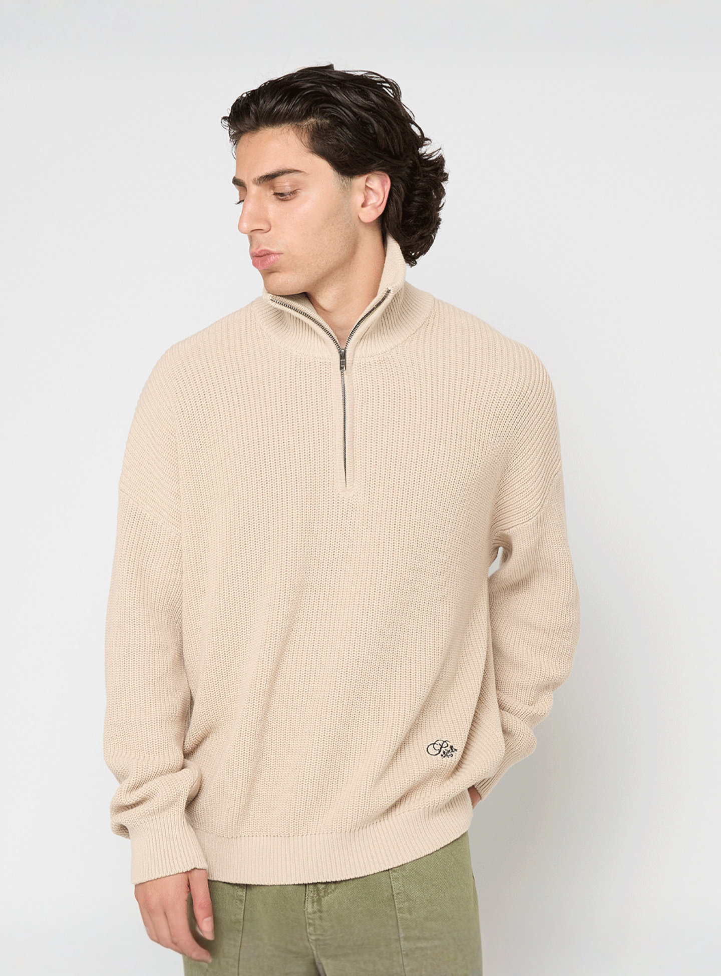 Prohibited, Scout Knit Half-Zip, beige, Image 1 of 5