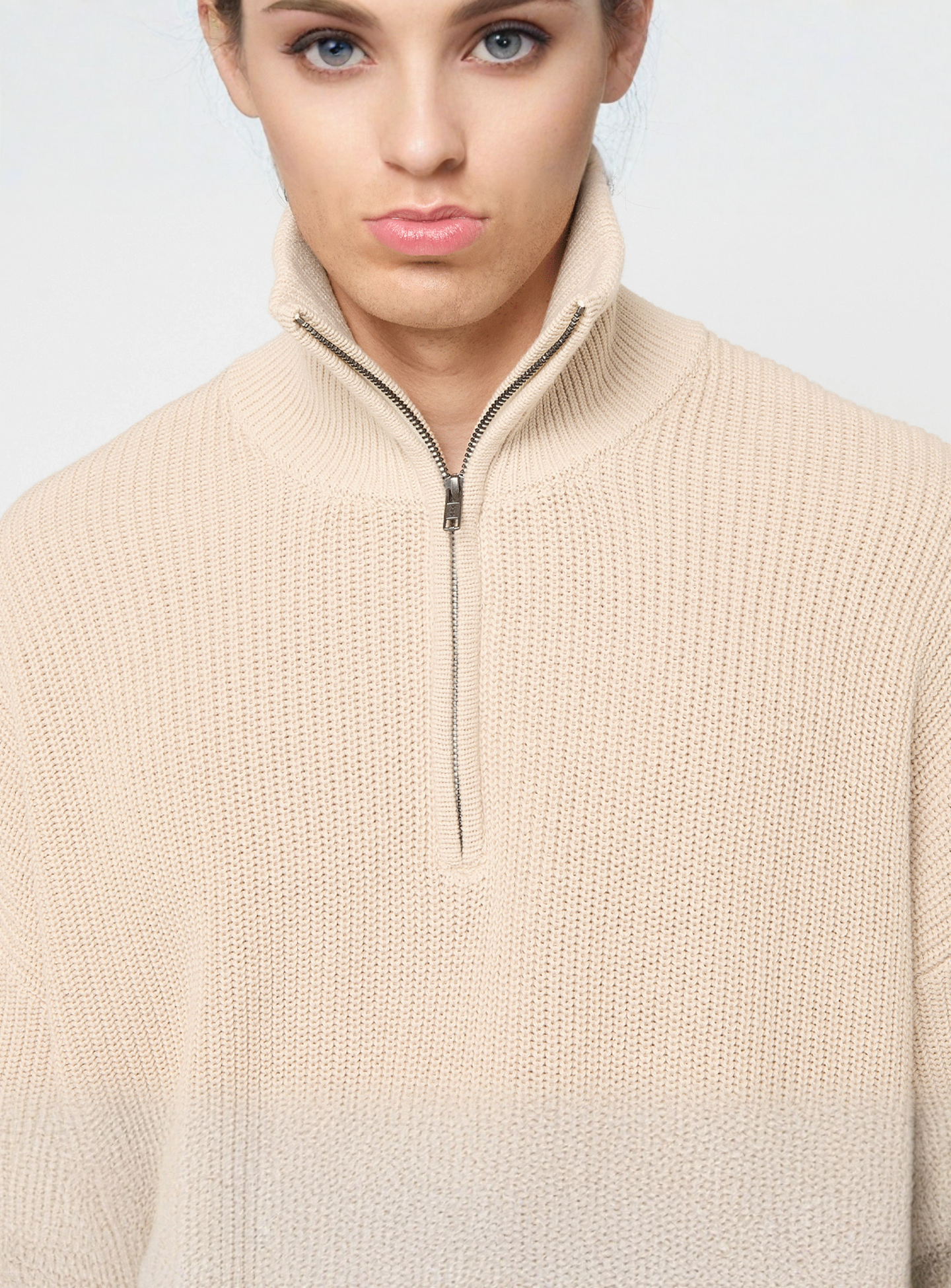 Prohibited, Scout Knit Half-Zip, beige, Image 3 of 5
