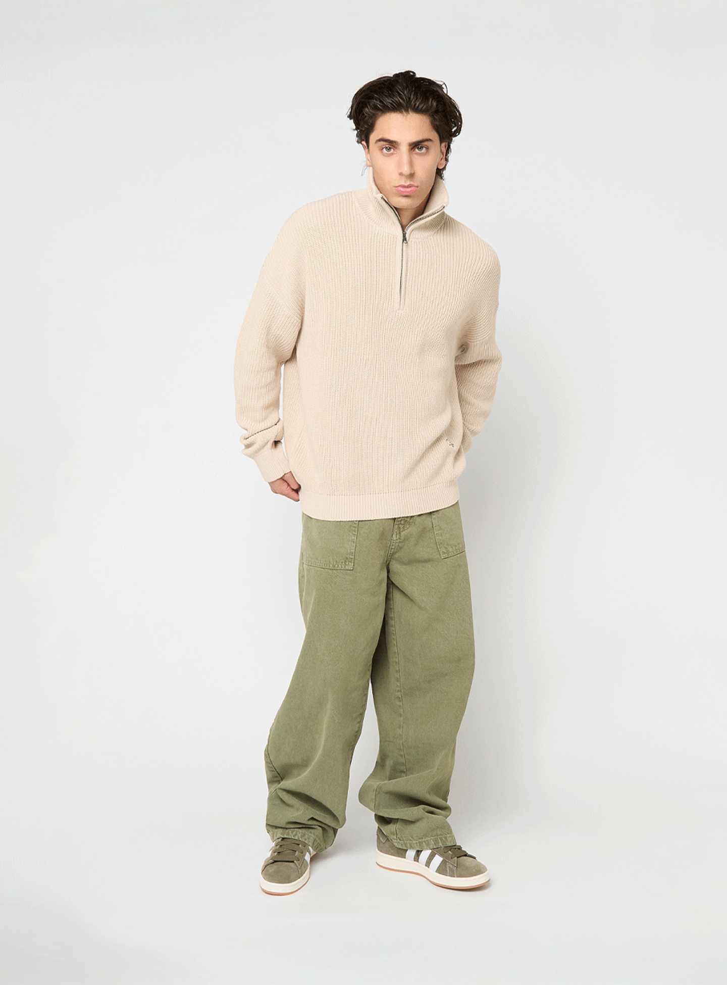 Prohibited, Scout Knit Half-Zip, beige, Image 5 of 5