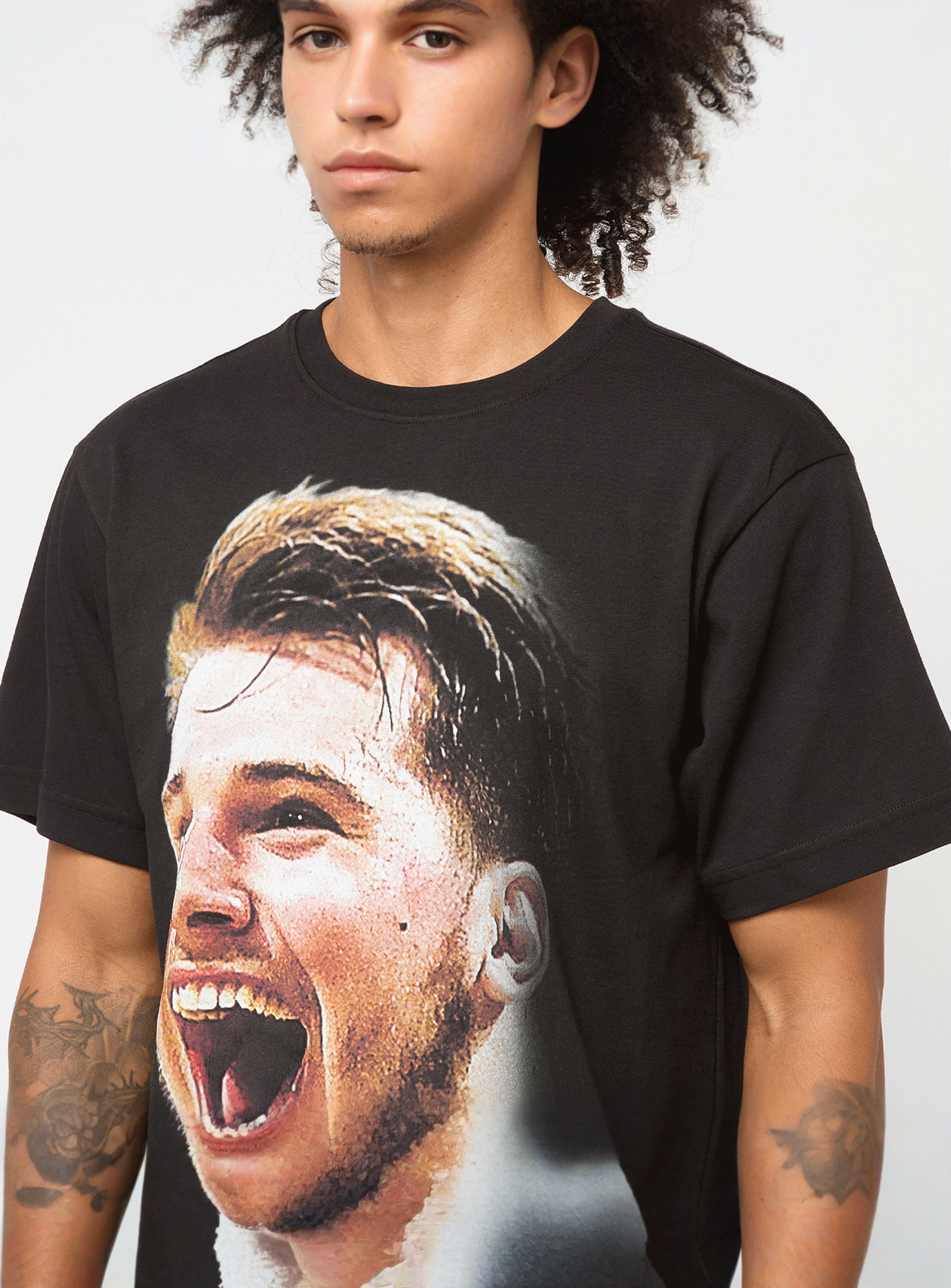 Mitchell & Ness, NBPA Real Big Face Tee Luka Doncic, black, Image 3 of 5