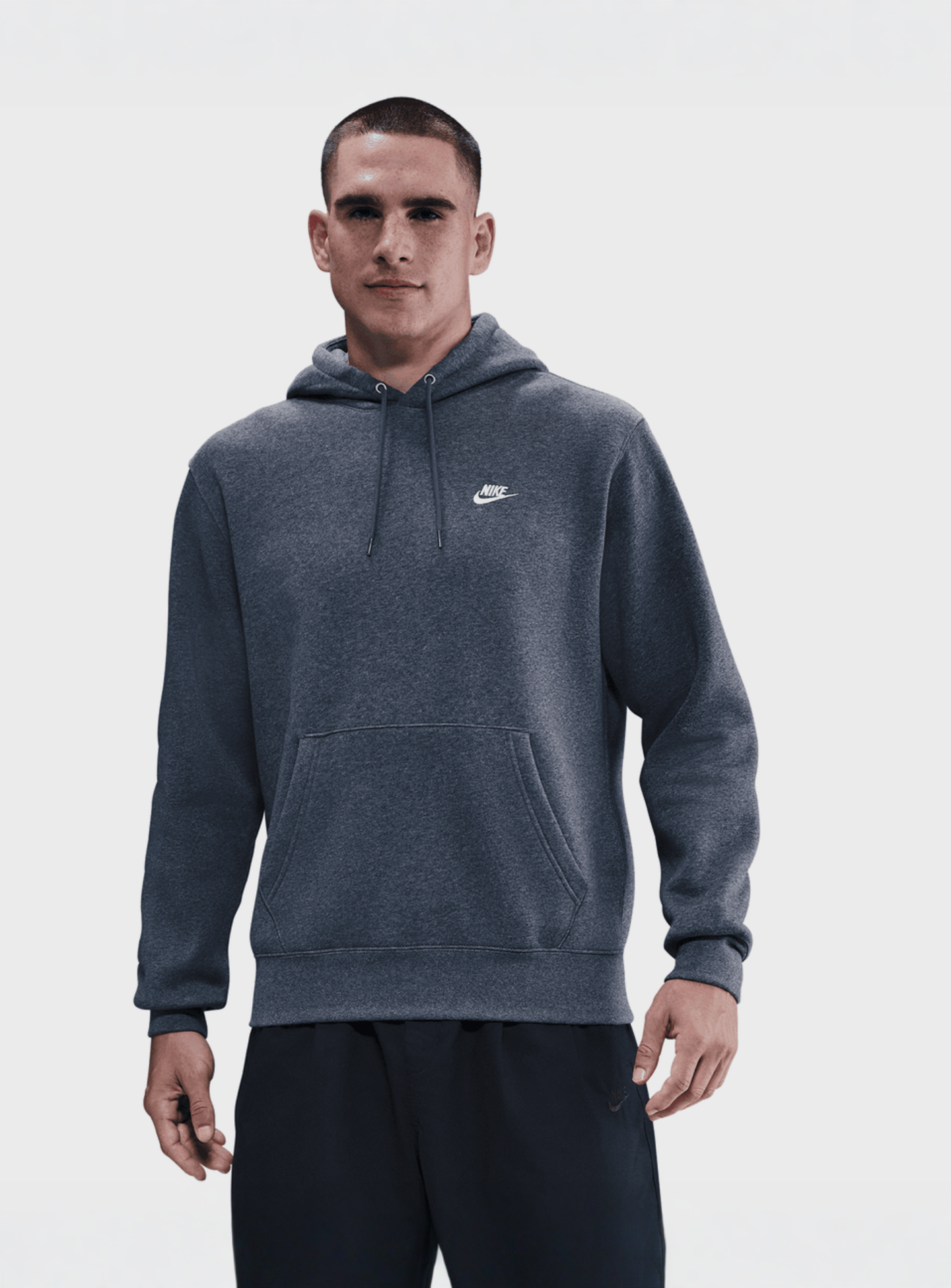 Nike, Club Fleece Hoodie, grey, Image 1 of 4