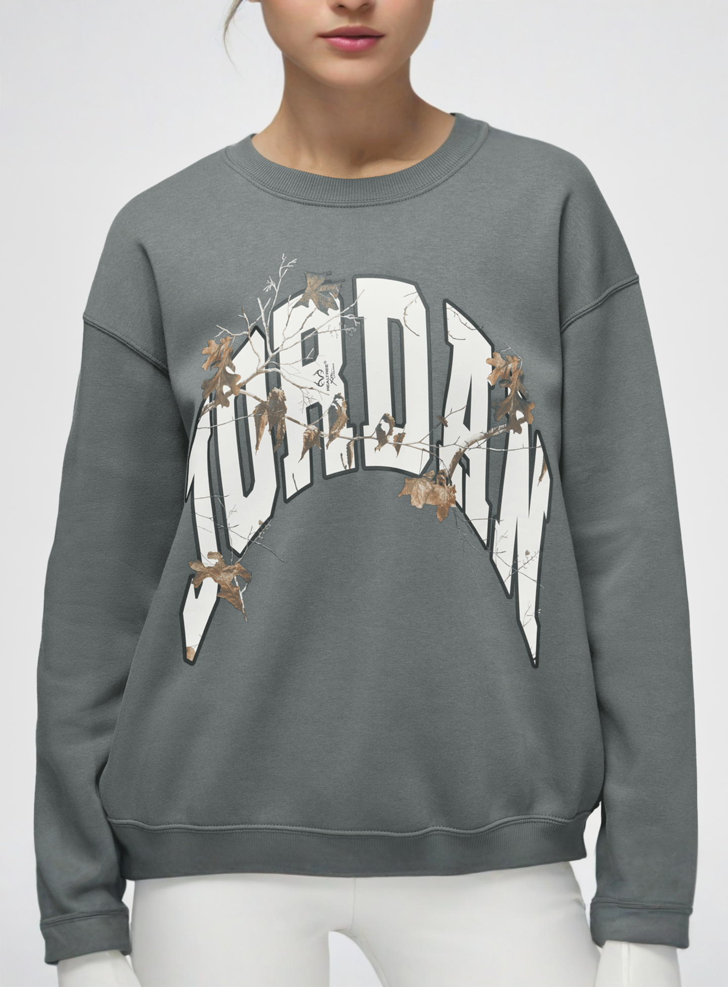 Jordan, Brooklyn Fleece Crew Graphics, grey, Image 3 of 5