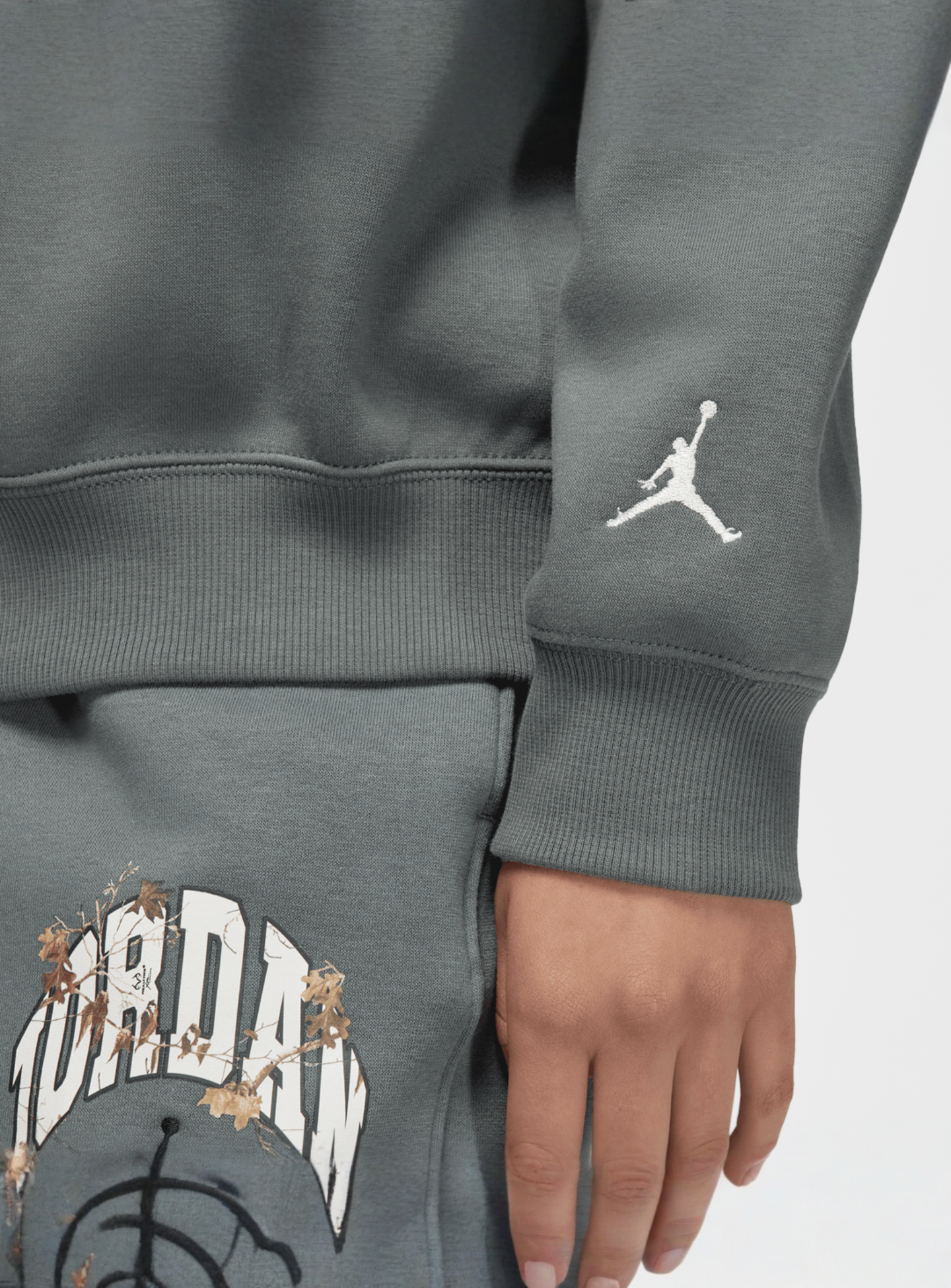 Jordan, Brooklyn Fleece Crew Graphics, grey, Image 4 of 5