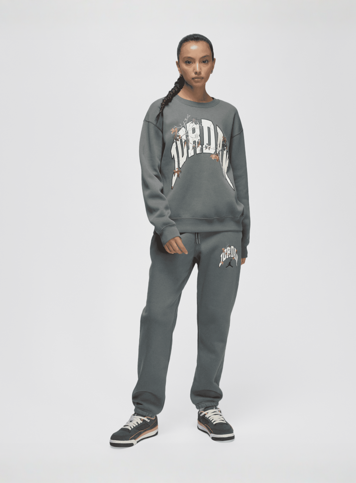 Jordan, Brooklyn Fleece Crew Graphics, grey, Image 5 of 5