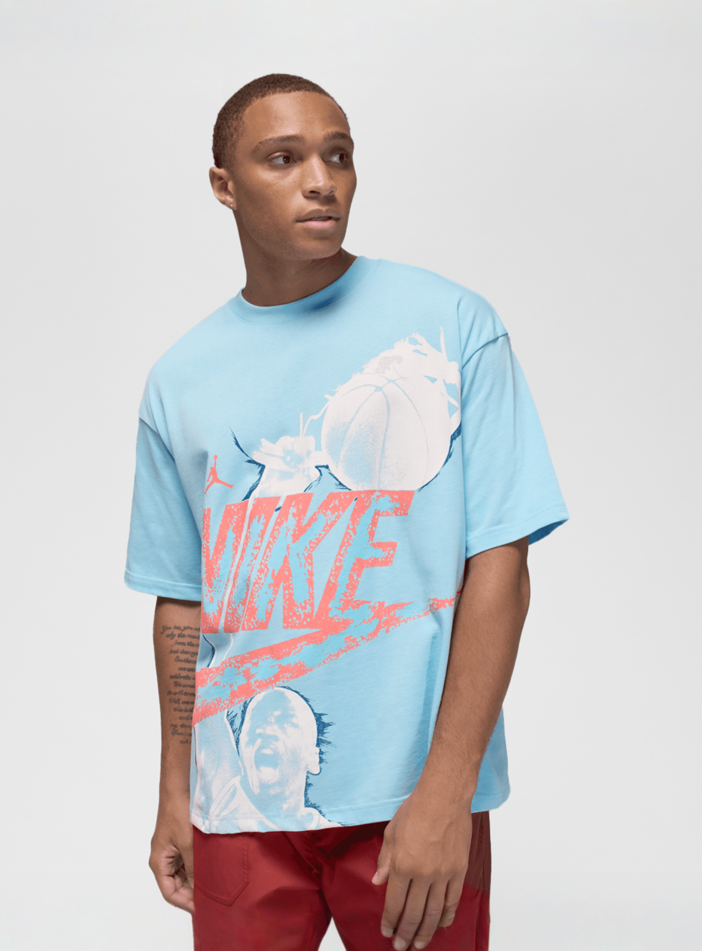 Jordan, Reissue Oversized Short Sleeve Crew, blue, Image 1 of 5