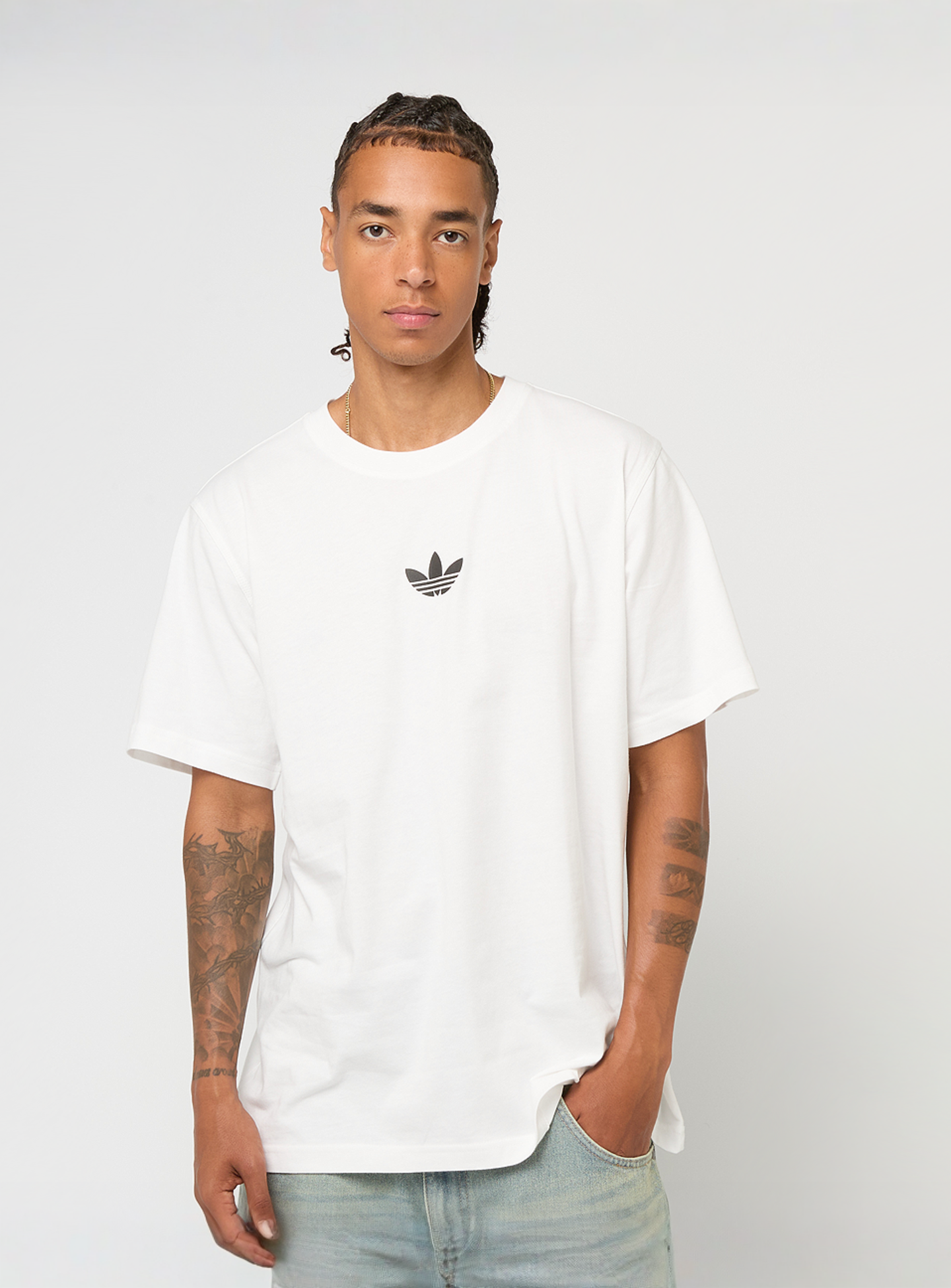 adidas Originals, Floating Trefoil Tee, white, Image 1 of 5