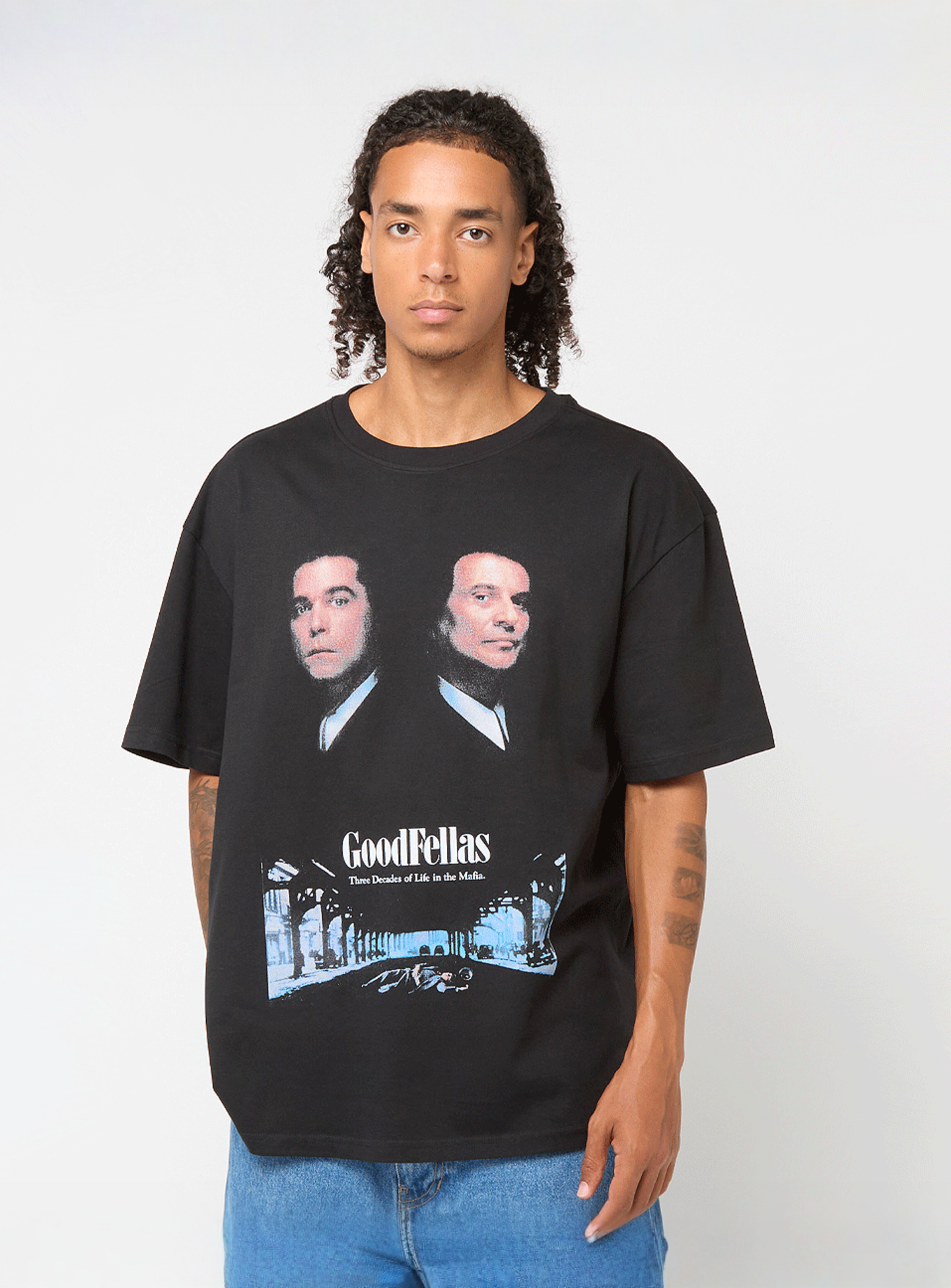 Mister Tee, Goodfellas Poster Lightweight Oversize Tee, black, Image 1 of 4