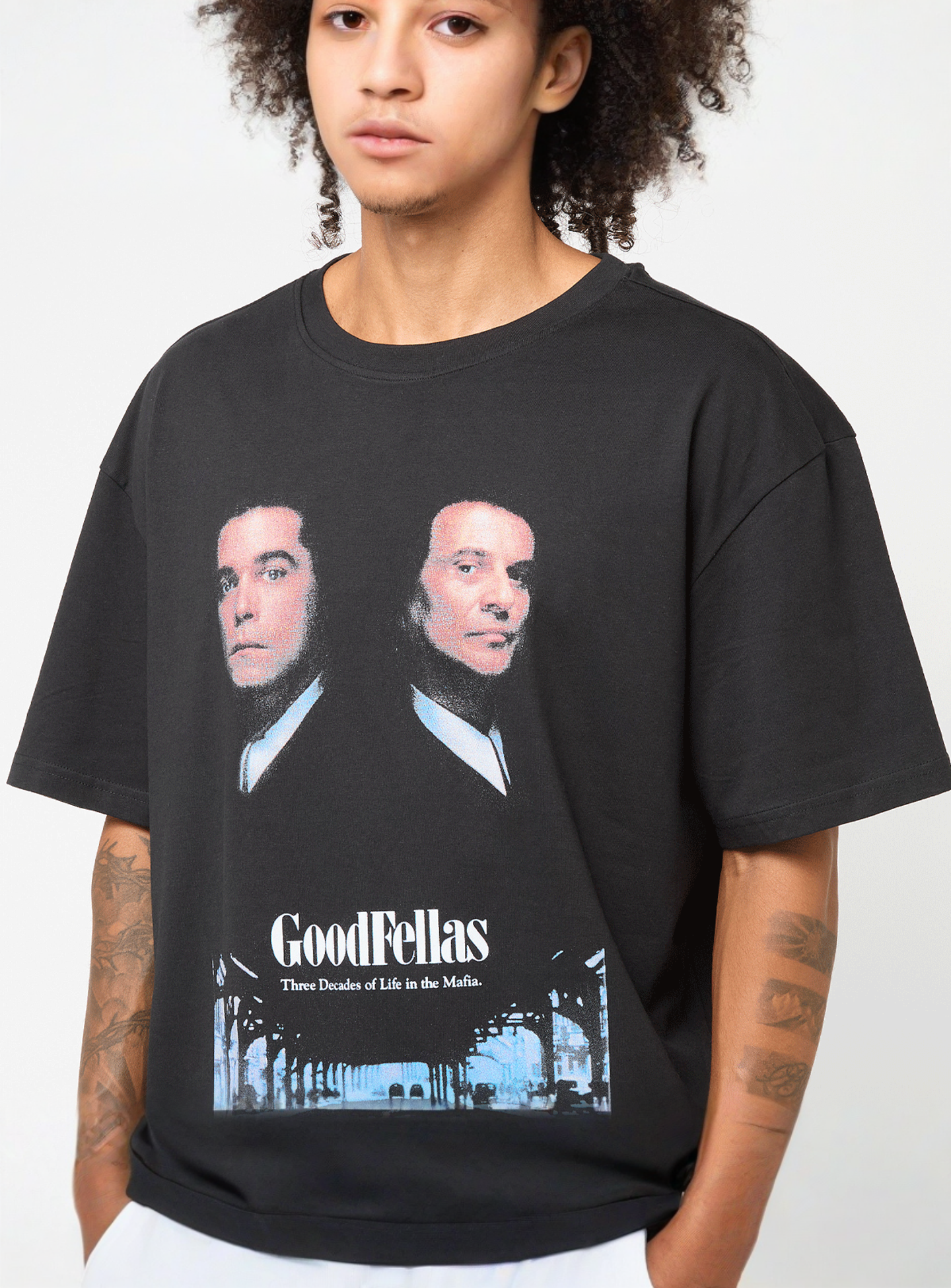 Mister Tee, Goodfellas Poster Lightweight Oversize Tee, black, Image 3 of 4