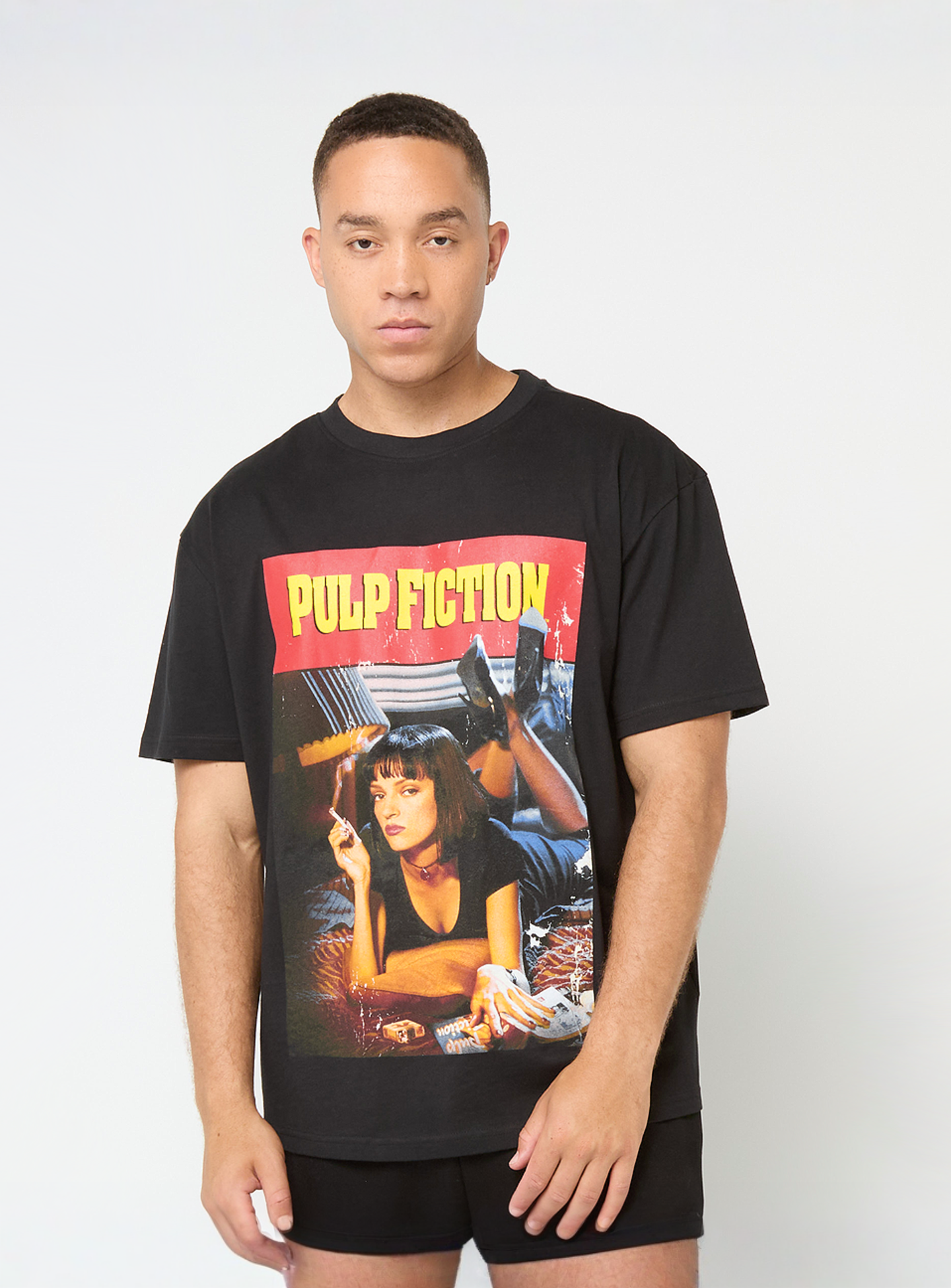 Mister Tee, Pulp Fiction Clean Oversize Tee, black, Image 1 of 4
