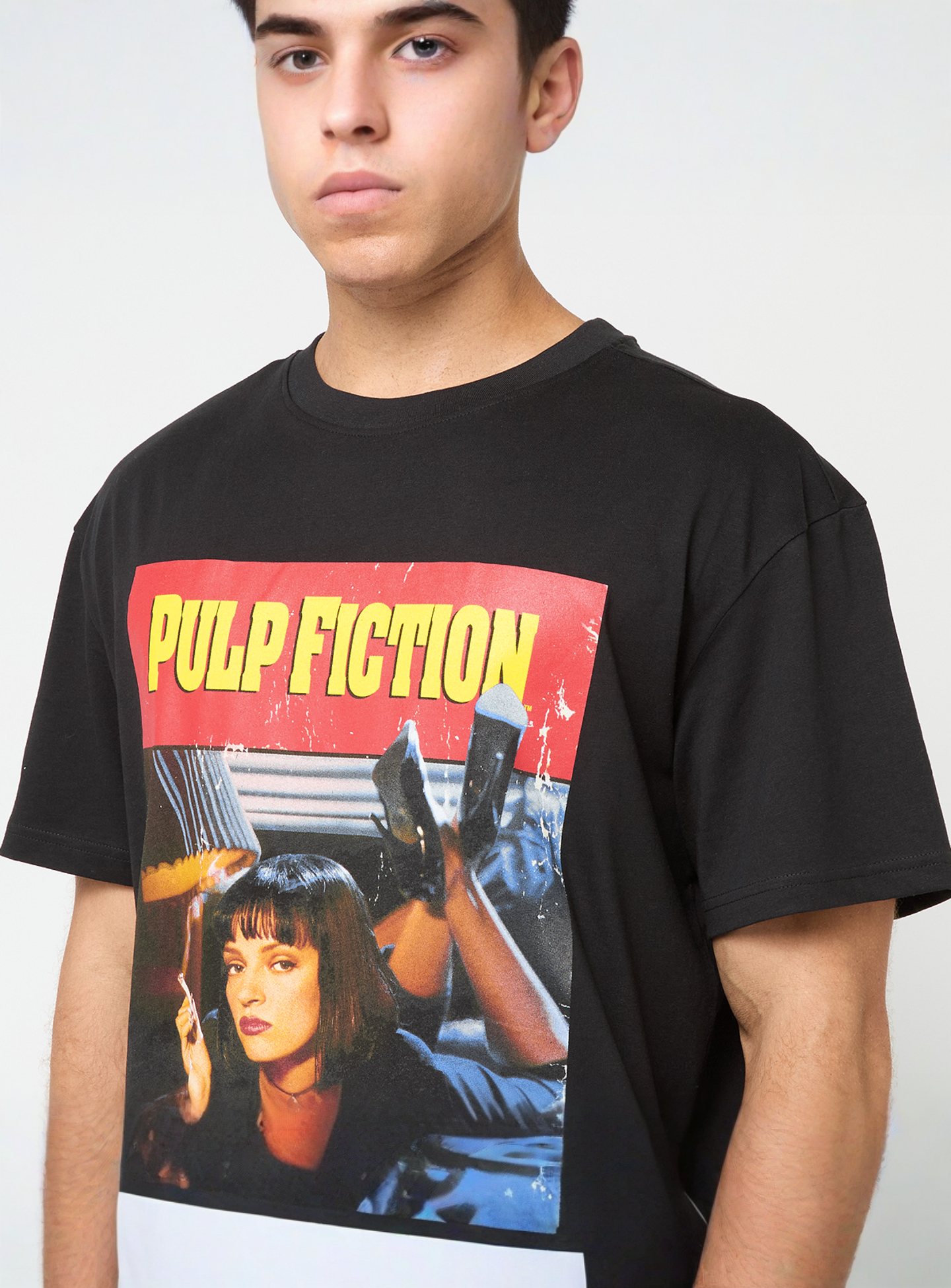 Mister Tee, Pulp Fiction Clean Oversize Tee, black, Image 3 of 4