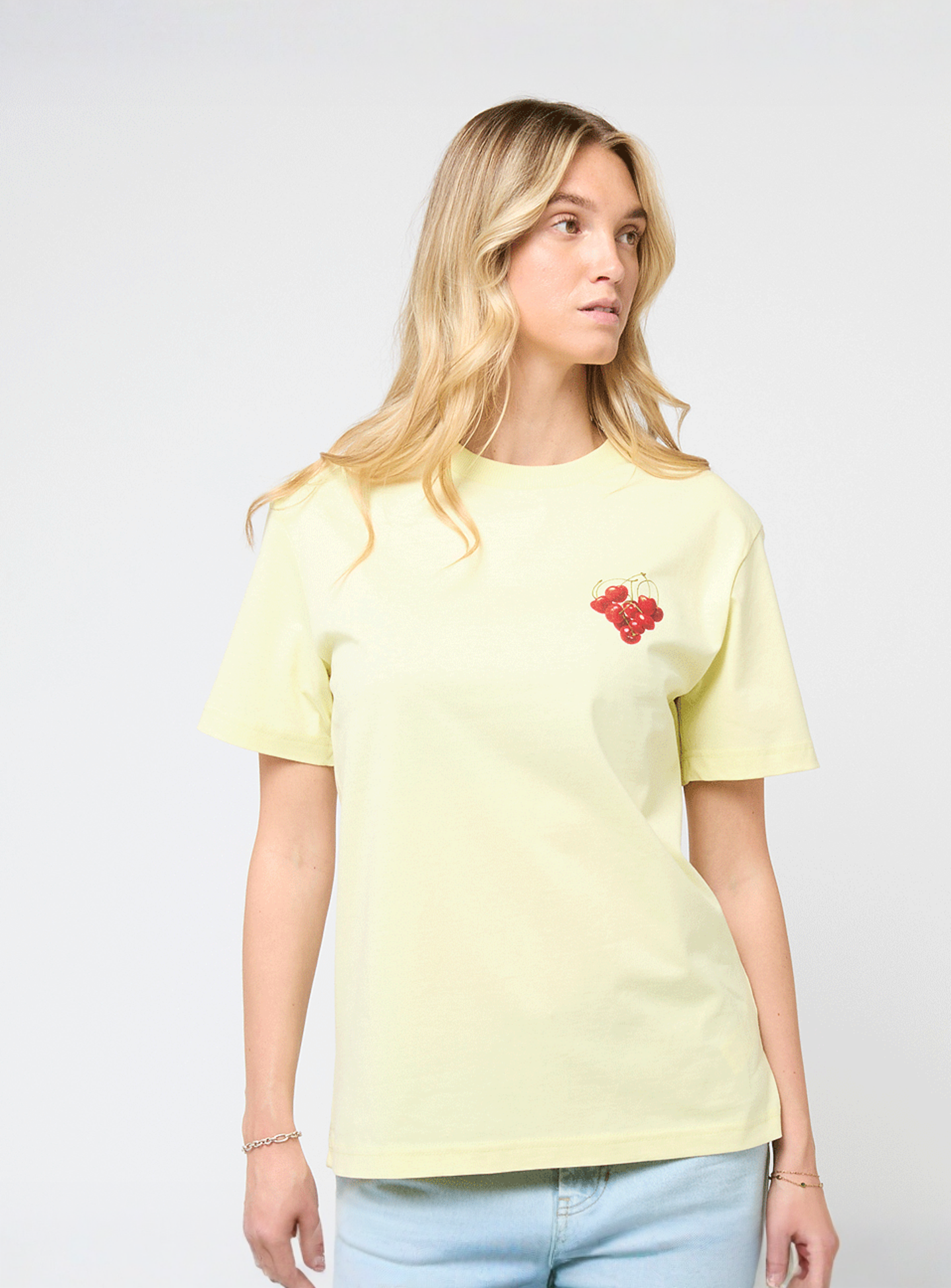 Miss Tee, Cherrie Lovers Tee, yellow, Image 2 of 4