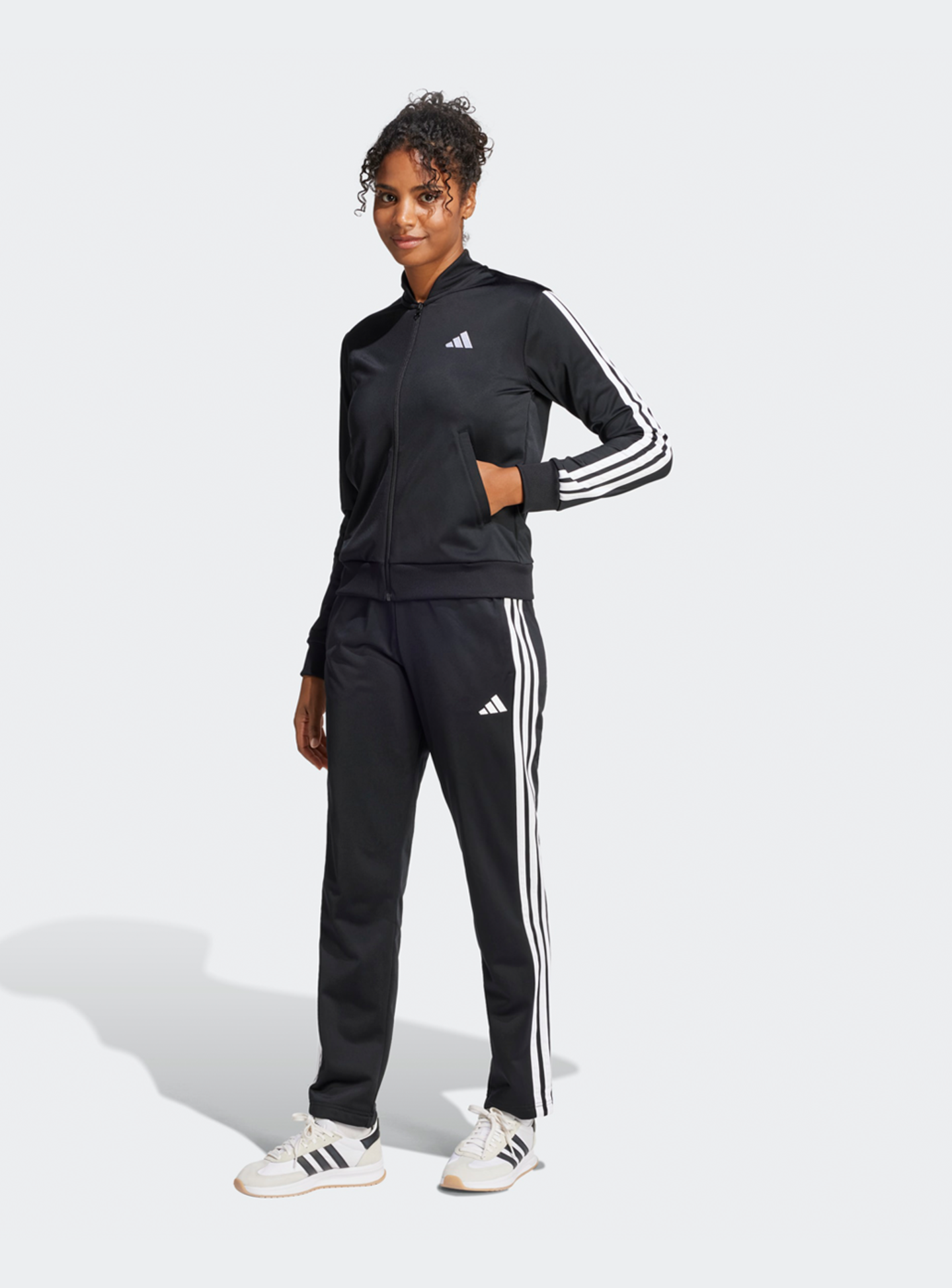 adidas Originals, Essentials 3-Stripes Track Suit, black, Image 1 of 4