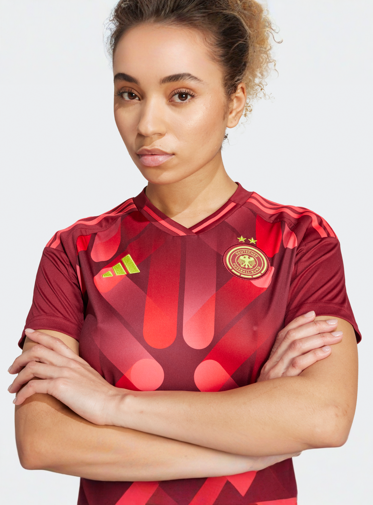 adidas Originals, DFB 25 (Women's Team) Away Jersey, red, Image 3 of 6