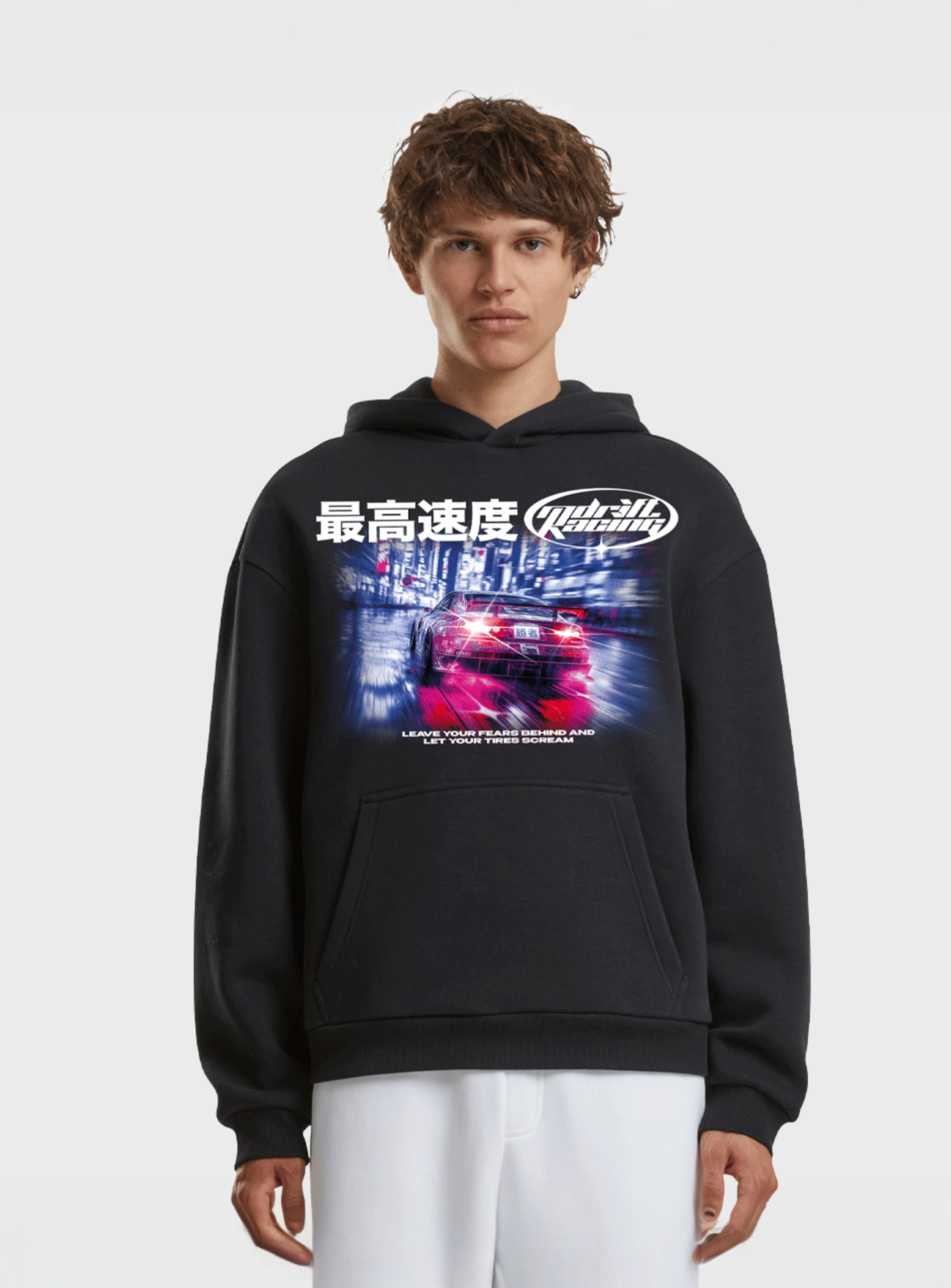 Mister Tee, Drift Racing Fluffy Hoody black, black, Image 1 of 3