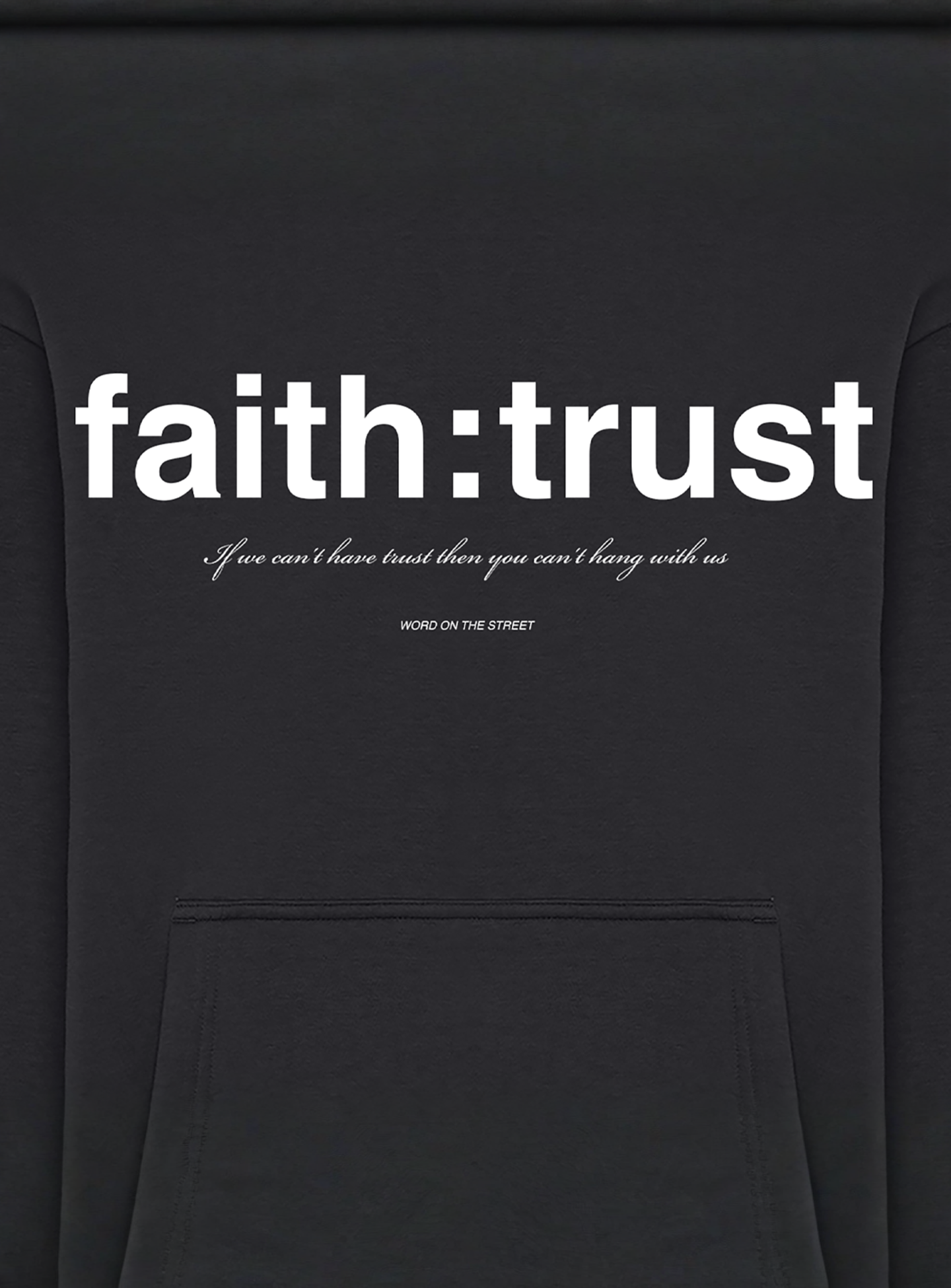 Mister Tee, Faith And Trust Fluffy Hoody black, black, Image 3 of 3