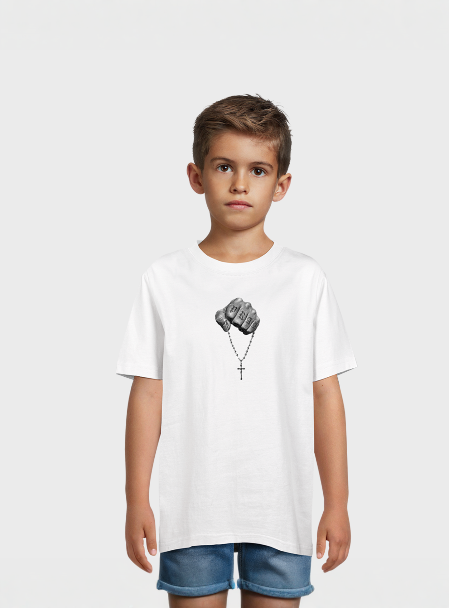 Mister Tee - Kids, Faith Meets Strength Tee, white, Image 1 of 3