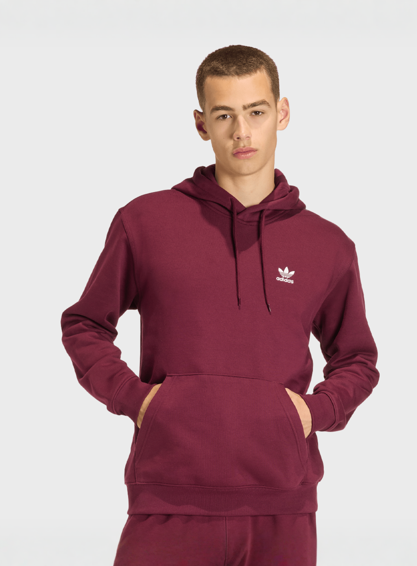 adidas Originals, ESS NC LOOSE HD maroon 48f0​, red, Image 1 of 5