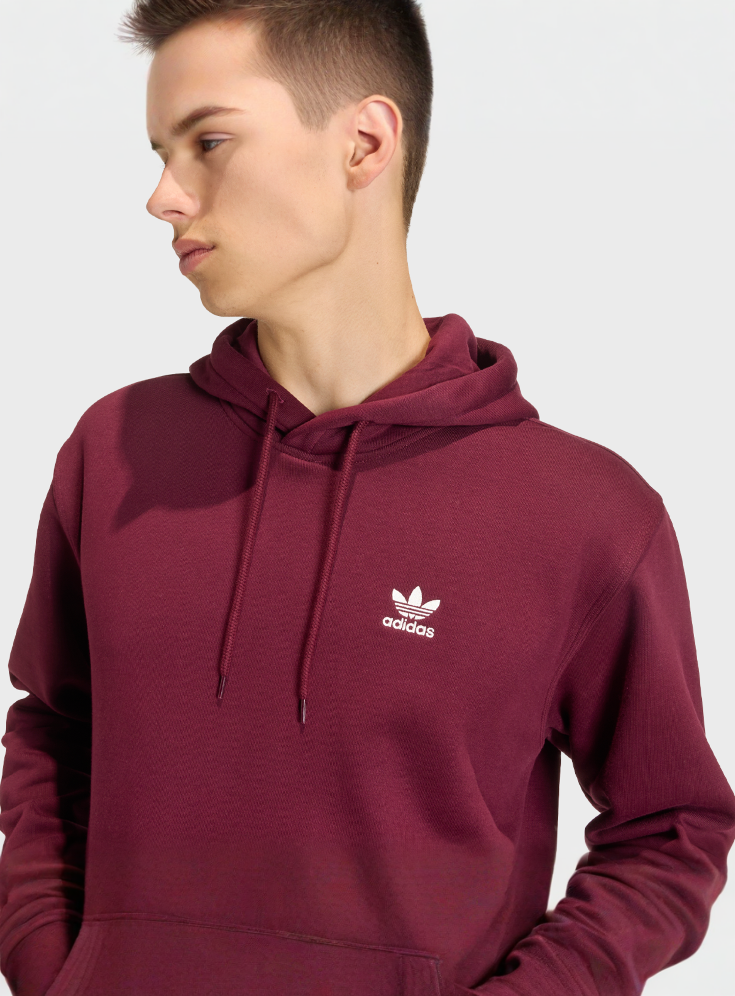 adidas Originals, ESS NC LOOSE HD maroon 48f0​, red, Image 3 of 5