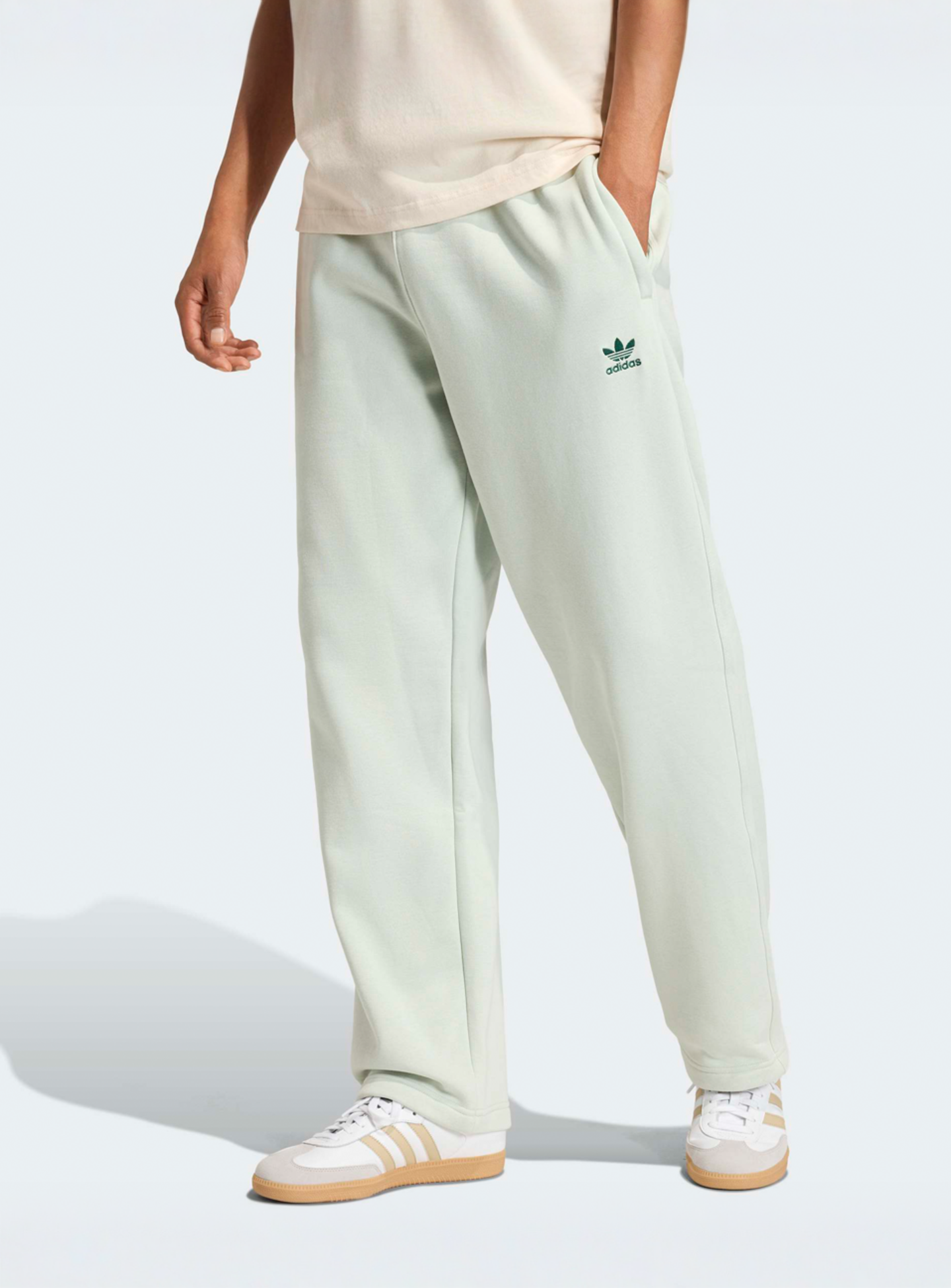 adidas Originals, ESS NC OH PANTS linen green f22 aejs, beige, Image 1 of 5